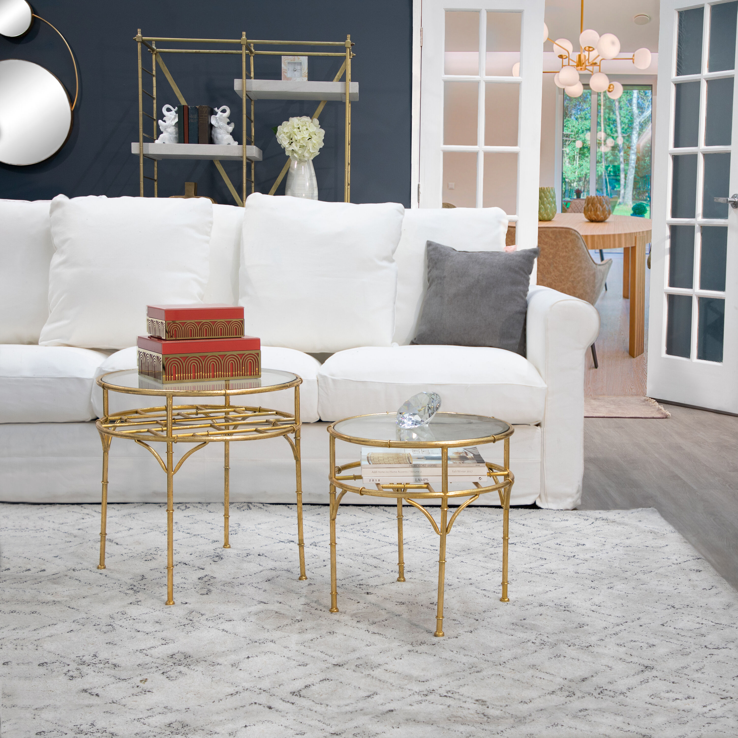 Sagebrook Home 15378-01 Pink Glass Modern Figurine