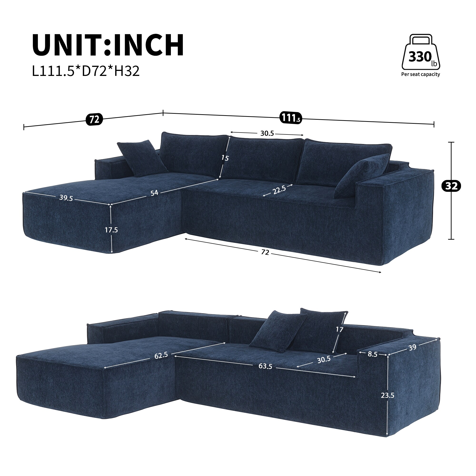 ModernLuxe N723S9587B Sofas-Loveseats - View #20