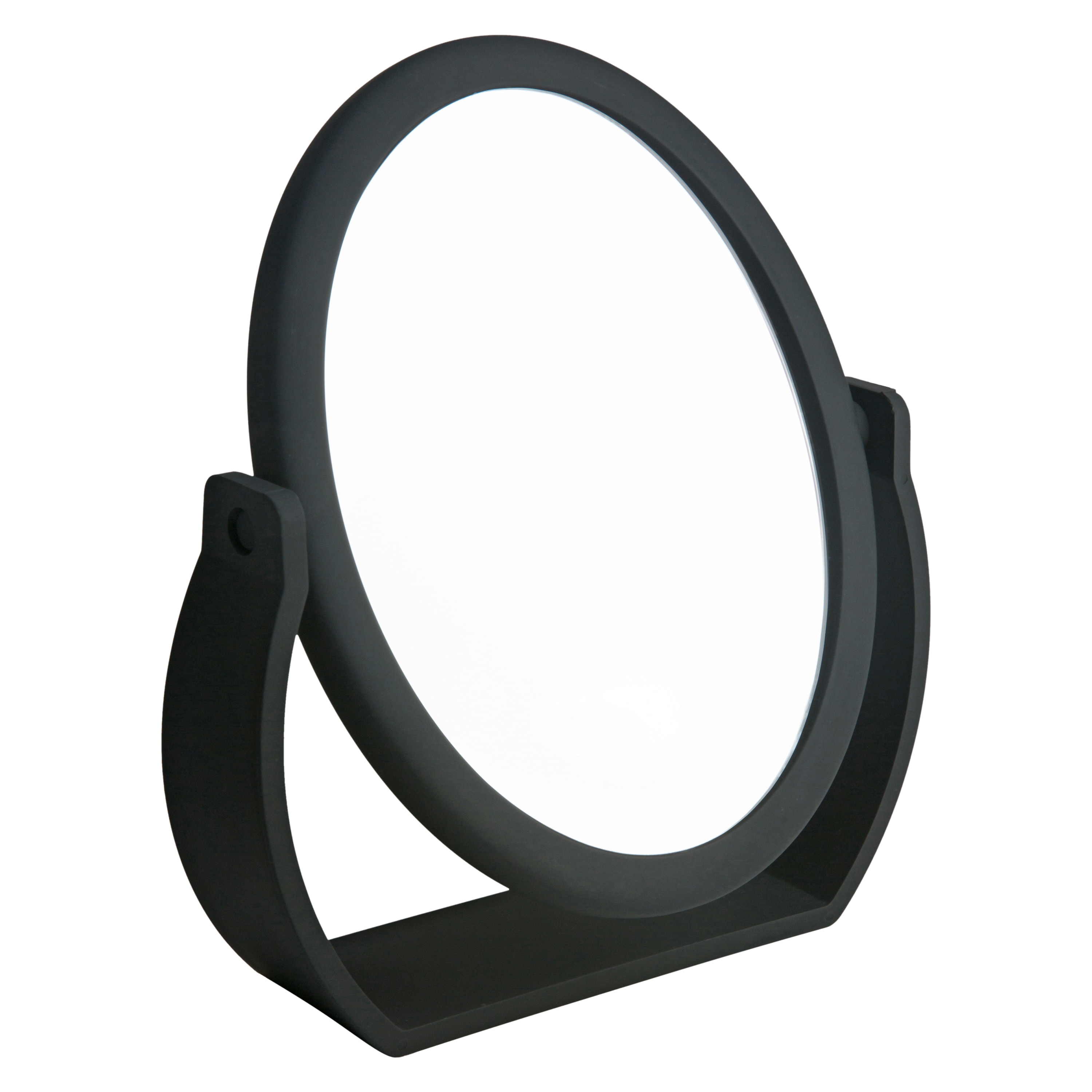 small round makeup mirror on a stand with built in lighting #makeup #mirror  #vanity #table