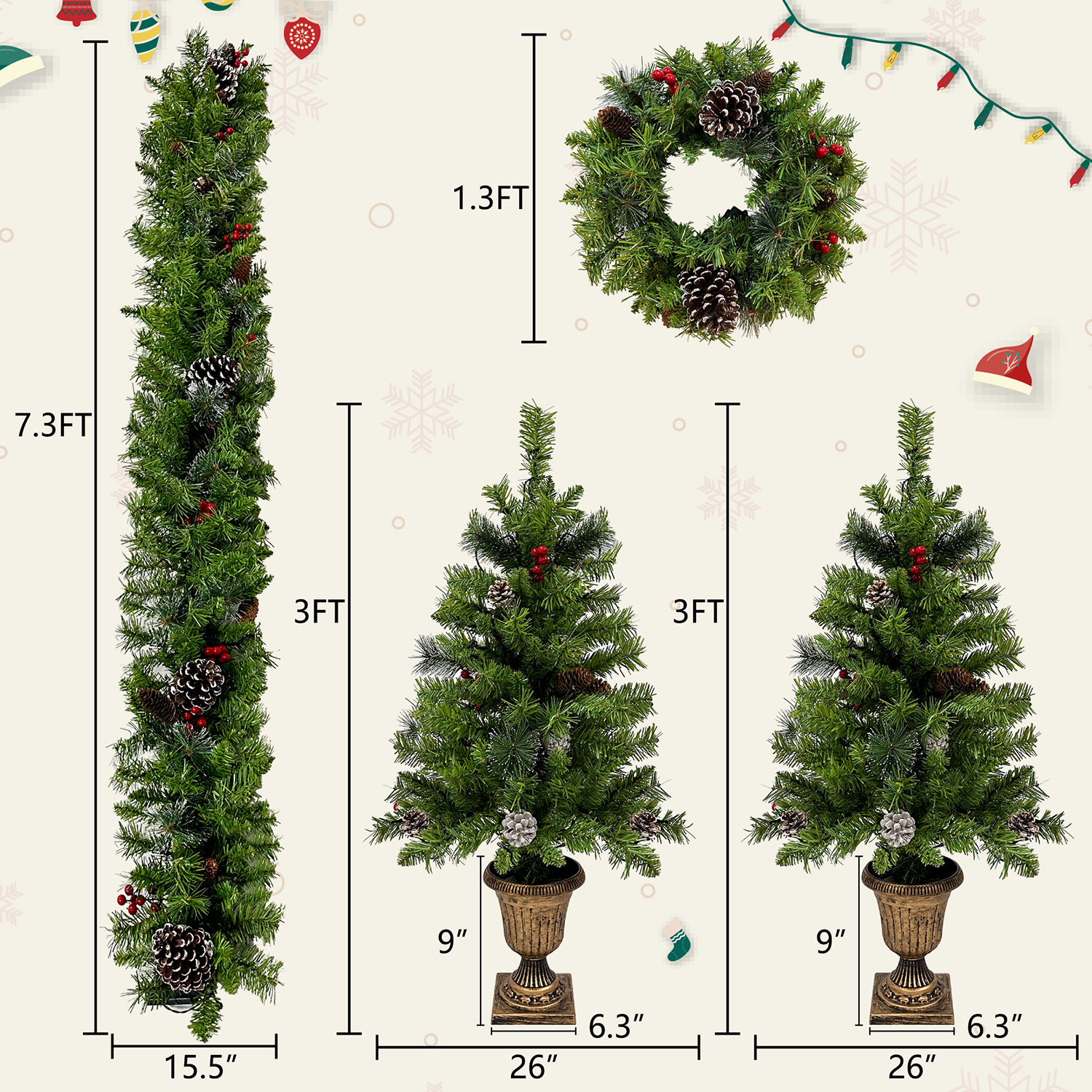 Bybafun YA7200005 Artificial-Christmas-Trees - View #5