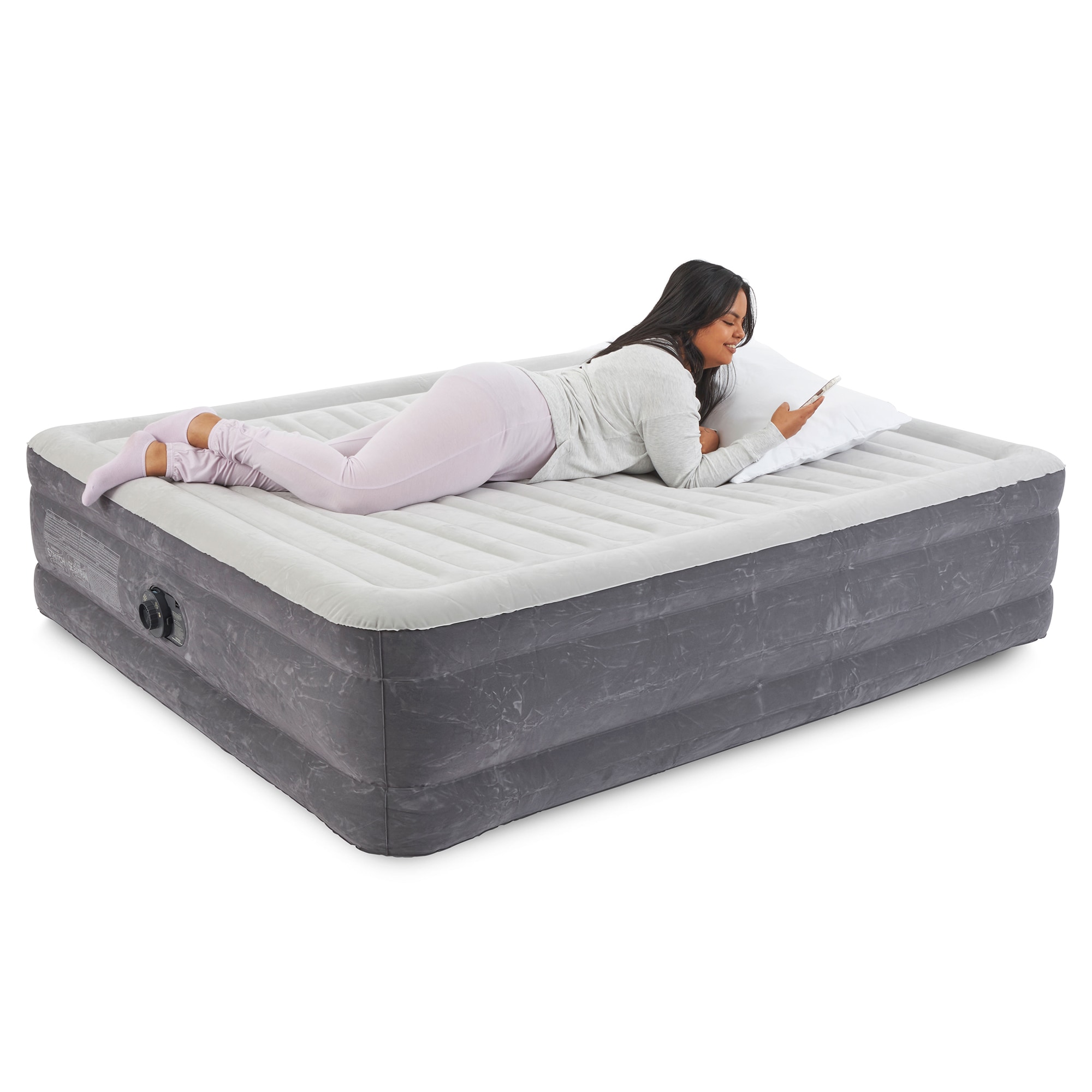 Flocking Inflatable PVC Air Beds Mattresses for Home Indoor and Outdoor Use  
