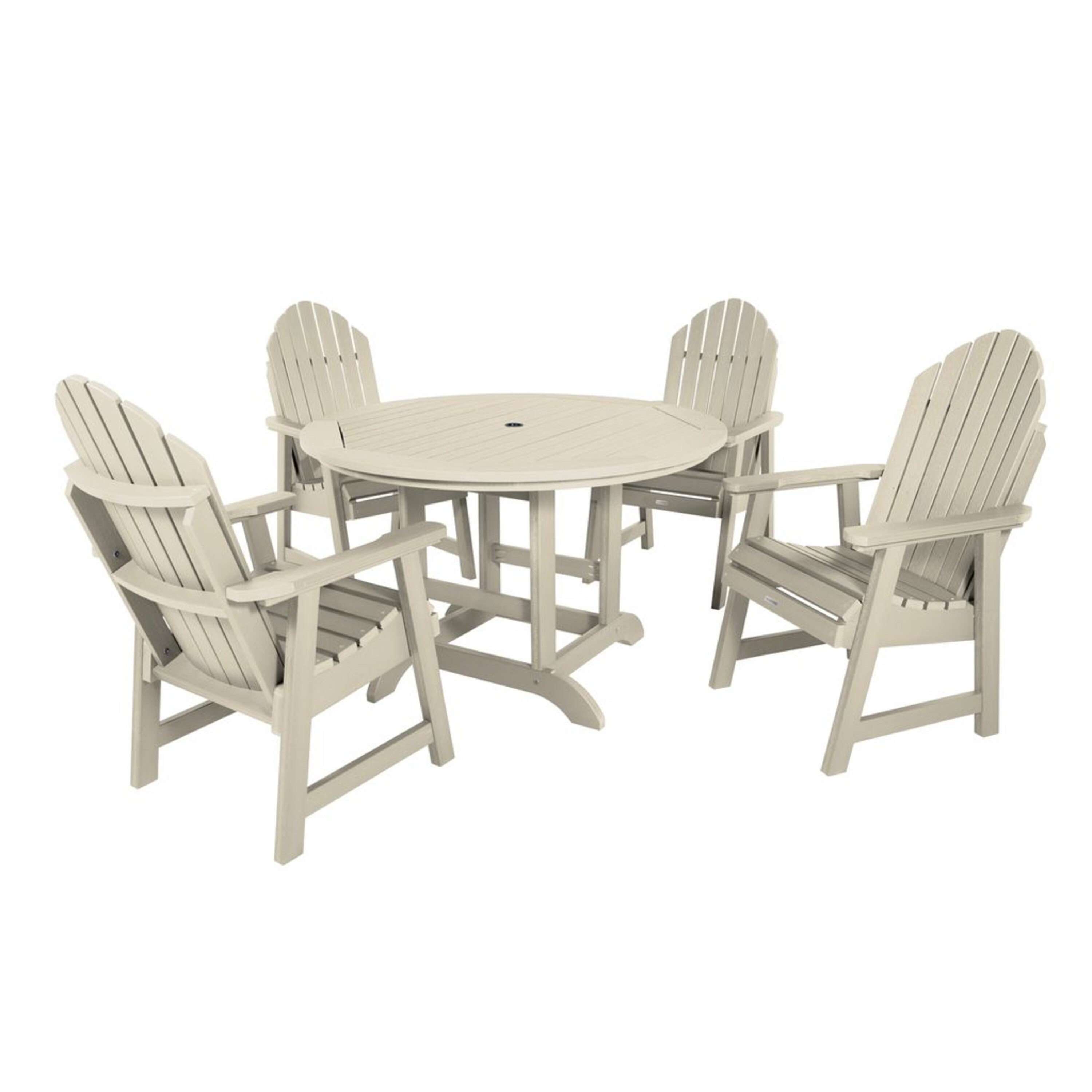 highwood AD-DNA48-WAE The Adirondack 5-Piece Blue Patio Dining Set