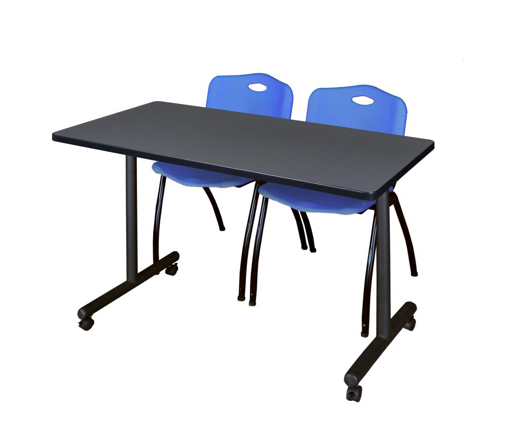 Regency MKTRCC4824GY47BE Training Gray 4-Person Training Table (48-in W x 29-in H)