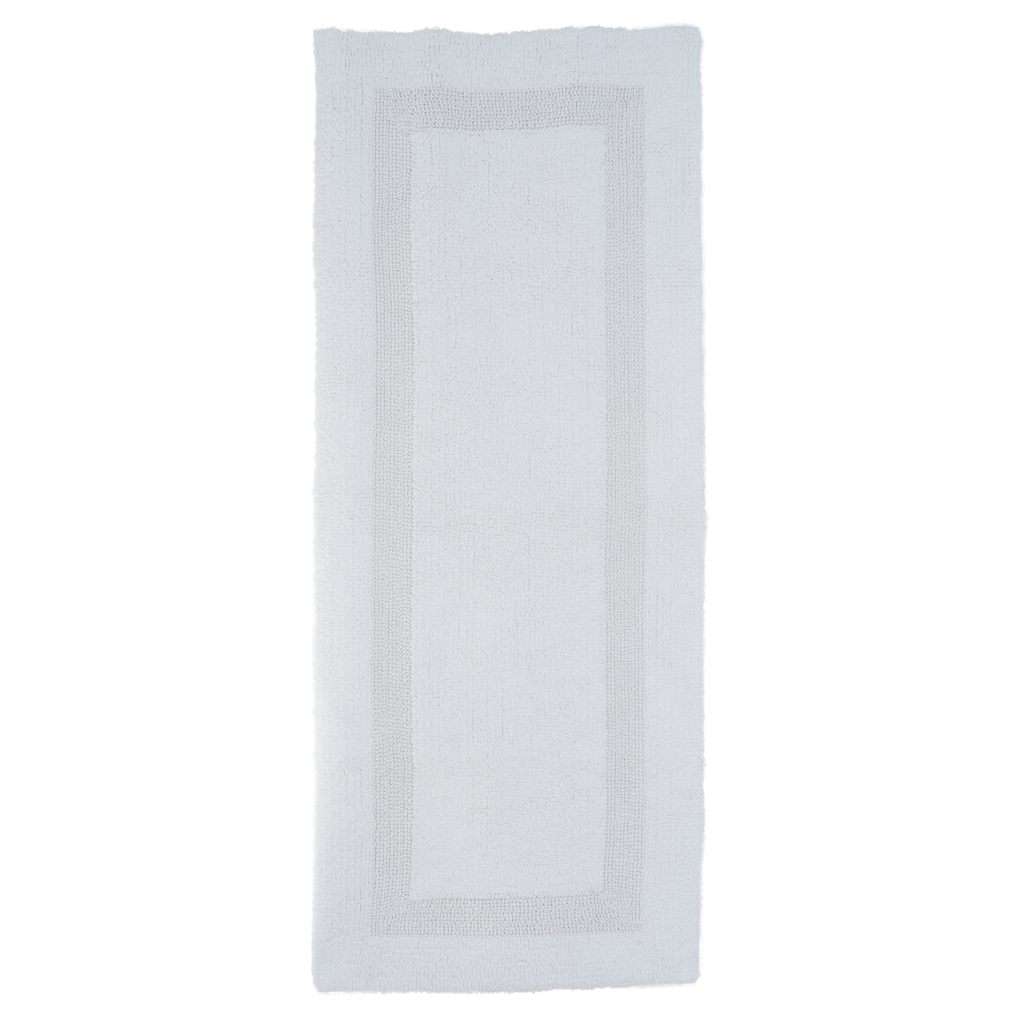 Hastings Home White 100% Cotton Long Bath Mat 60" x 24"