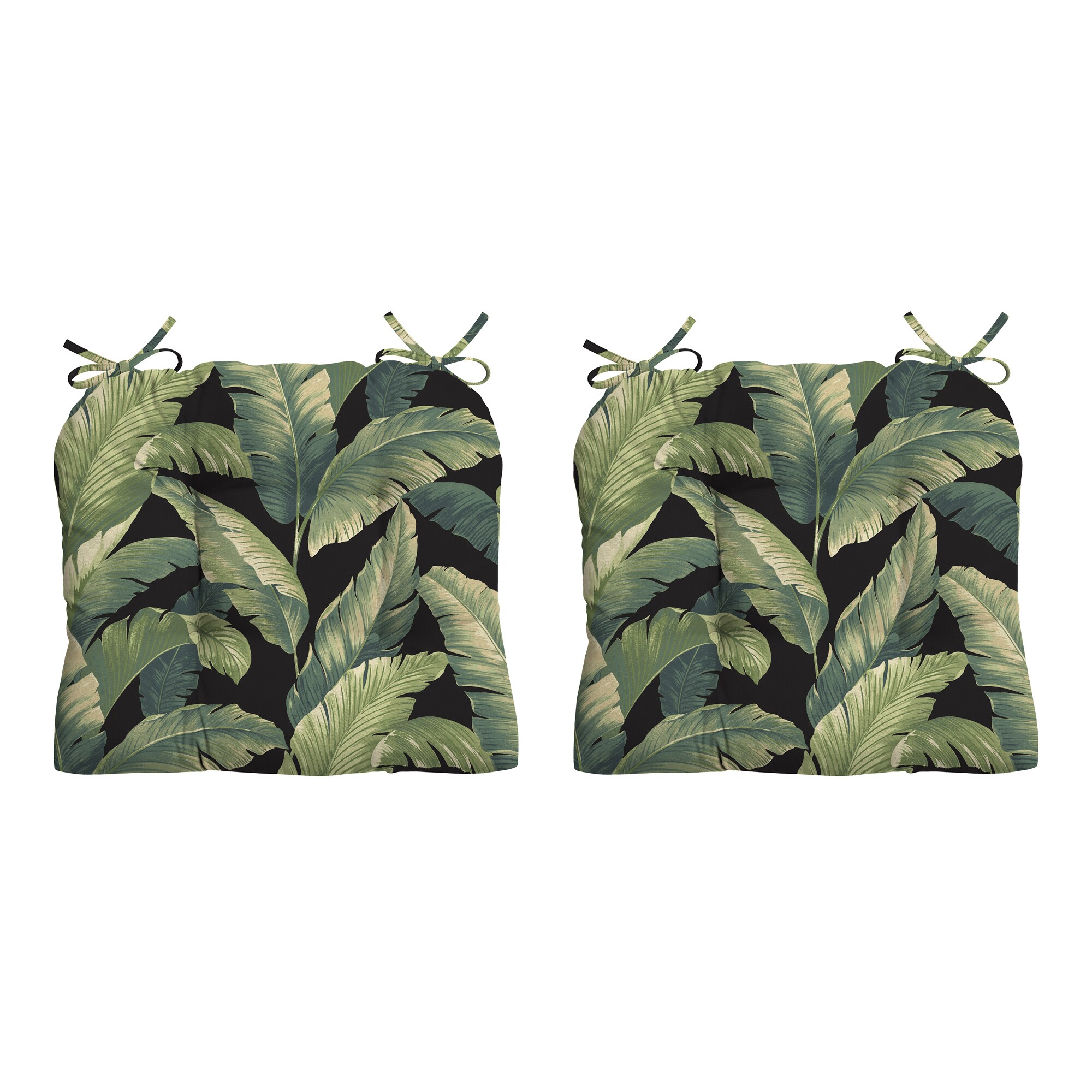 ARDEN TG0R530B-D9Z2 18.0-in x 20.0-in 2 -Piece Onyx Cebu Patio chair cushion