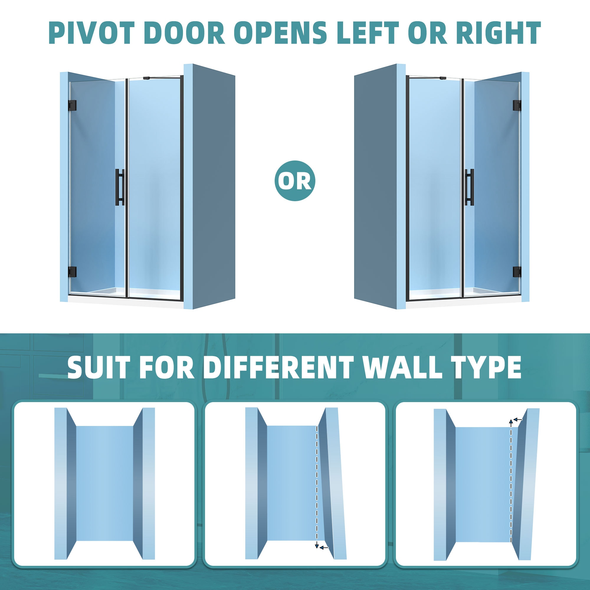 Forclover FLW-DP45MB Shower-Doors - View #7