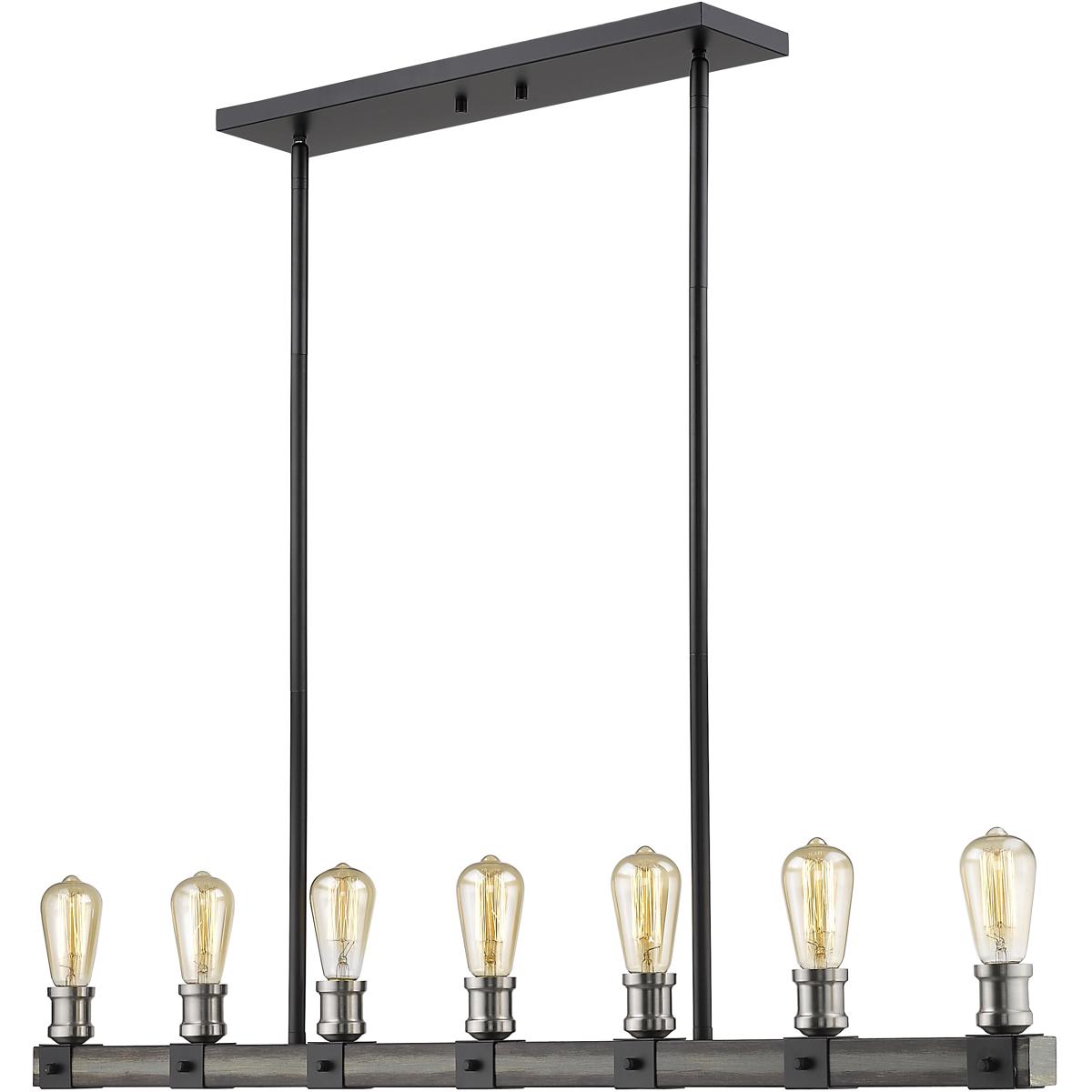 Z-Lite Kirkland Ashen Barnboard Incandescent Medium base (E-26) Pool Table Lighting