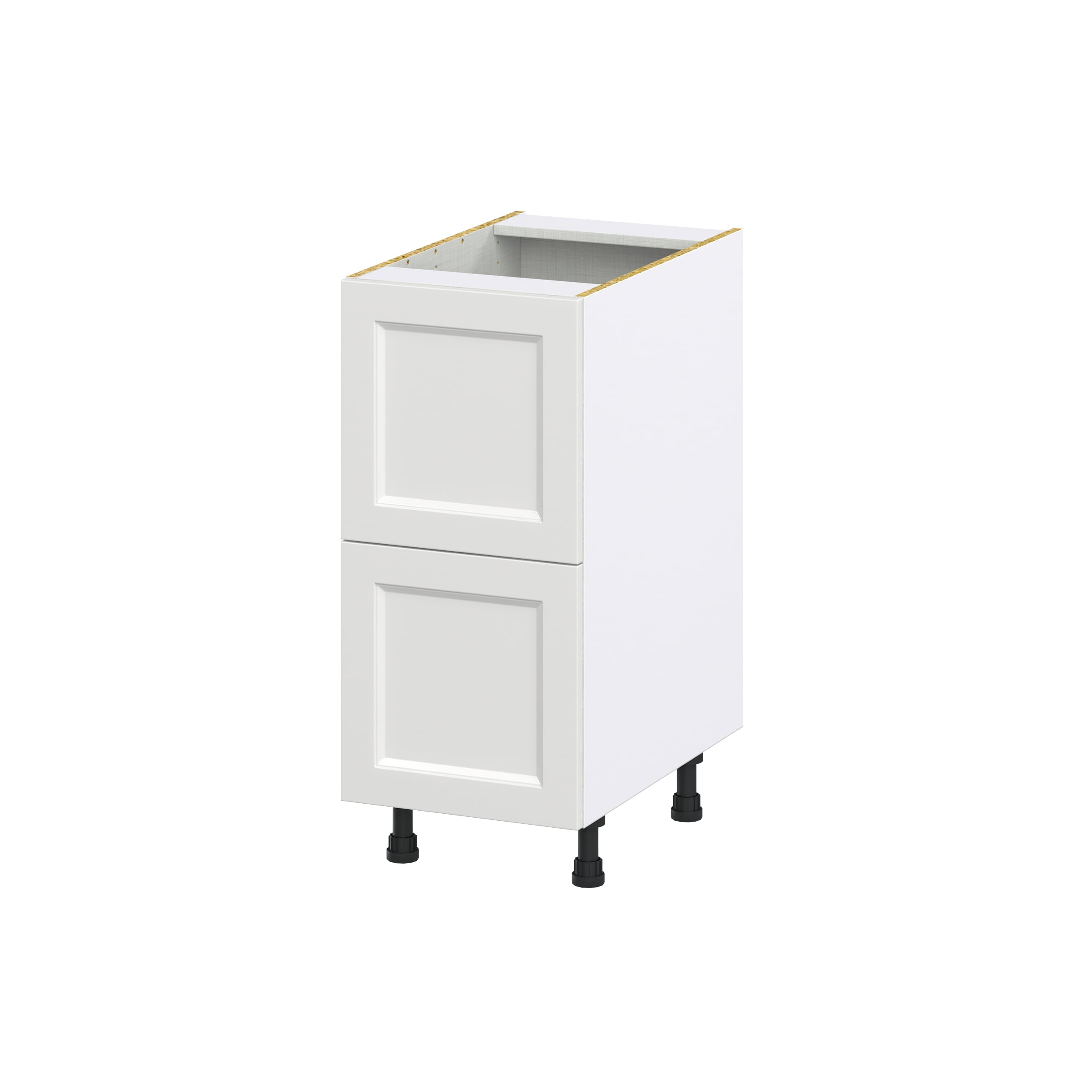 Hugo&Borg DSB2D15-RI Riviera 15-in W x 34.5-in H x 24-in D Bright White 2 -Drawers Drawer Base Fully assembled Cabinet Shaker)