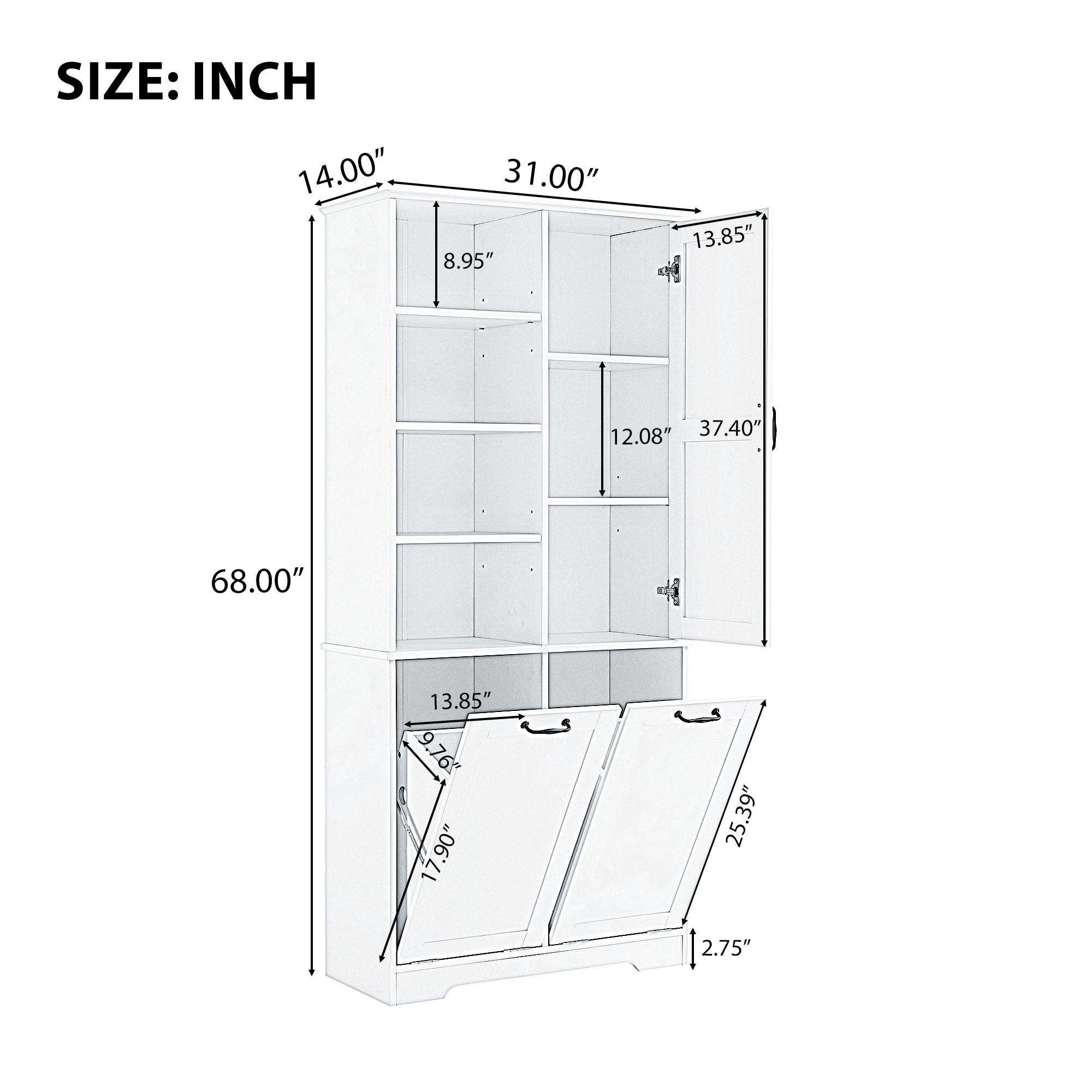 ModernLuxe L3P-N725P208543K Bathroom-Wall-Cabinets - View #3