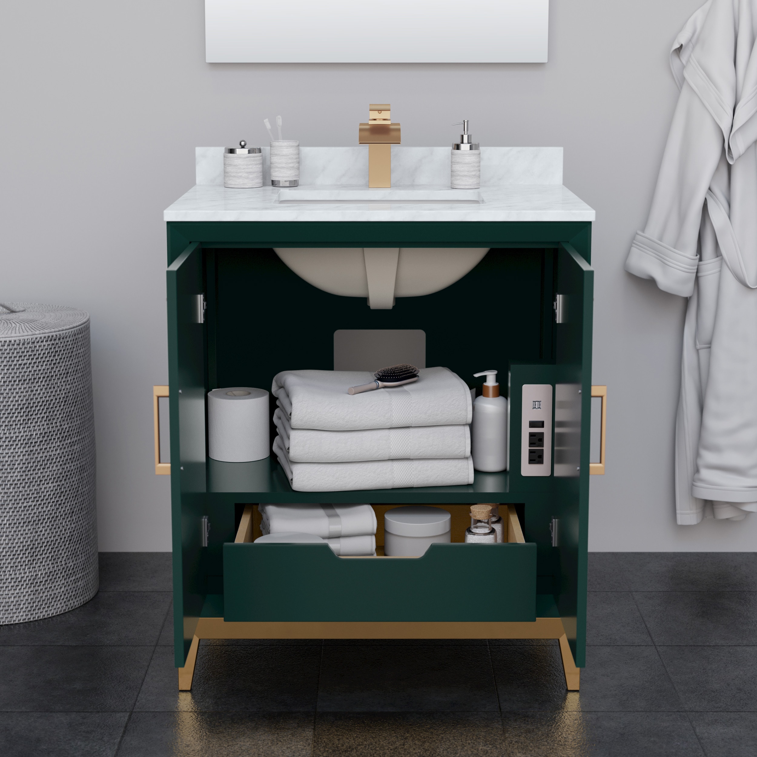 Wyndham Collection WCH515130SGSWQUS3MXX Bath-Vanity-Combo - View #3