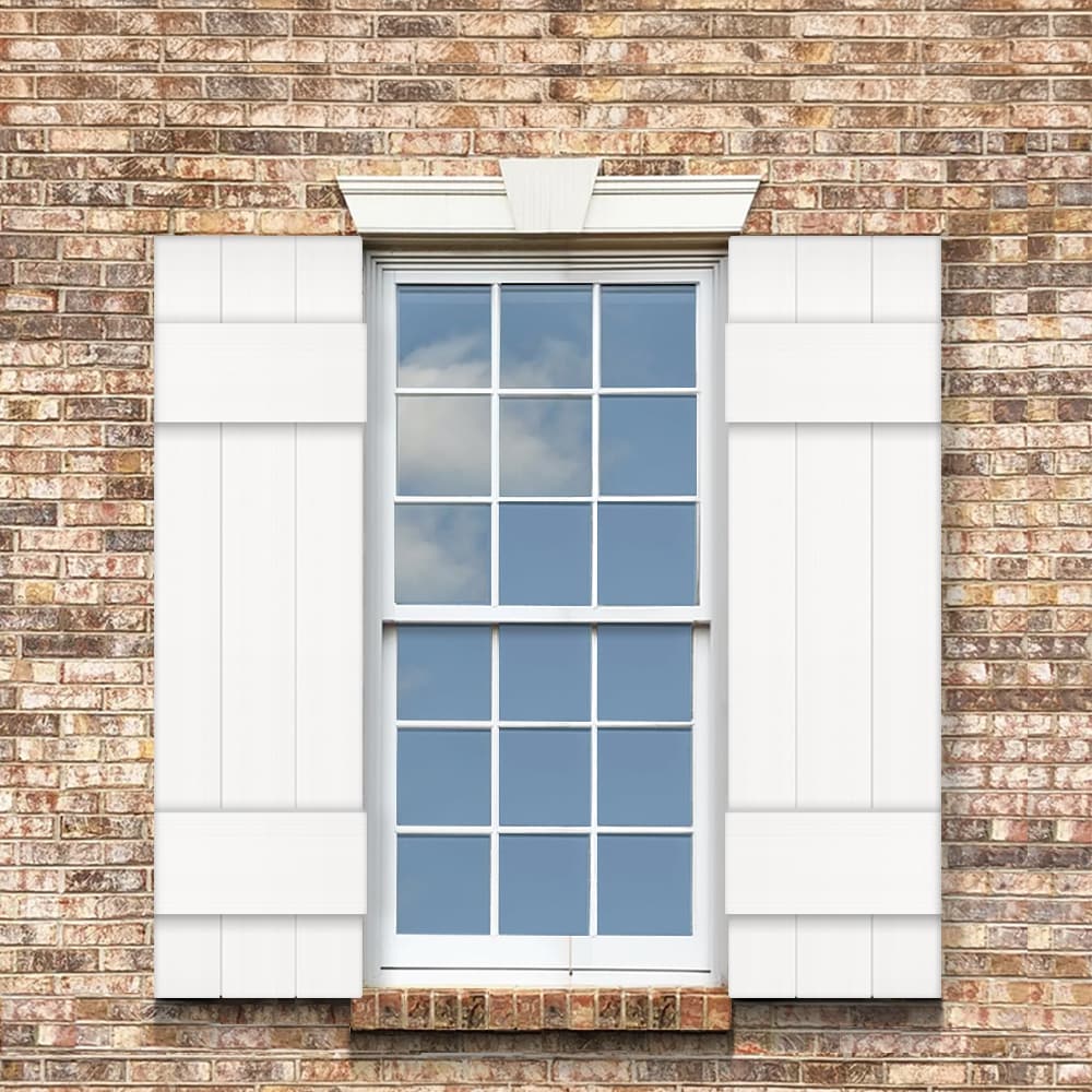 CALHOME SHU-02-W24-H24-WT(2 Exterior-Shutters - View #2