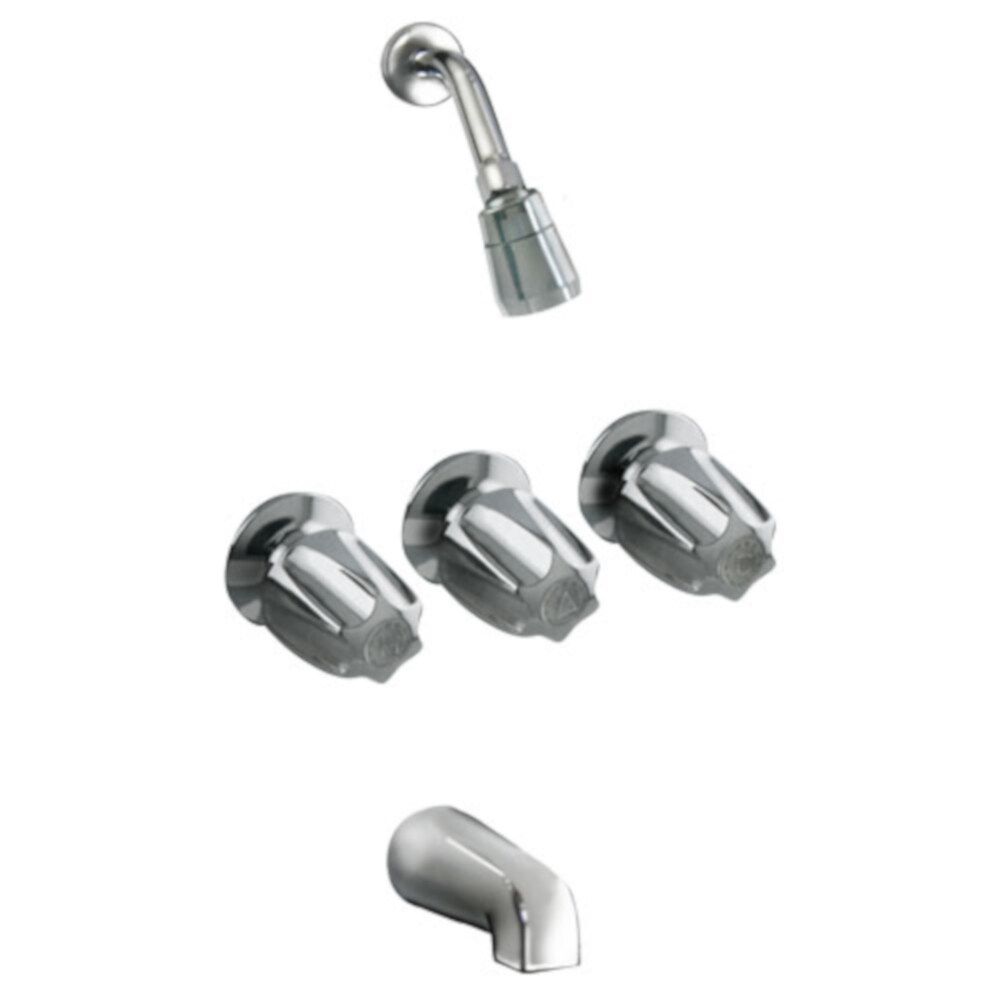 Dominion Faucets 705270 Chrome 3-handle Single function 2.0-in Rectangle Shower Faucet with Valve
