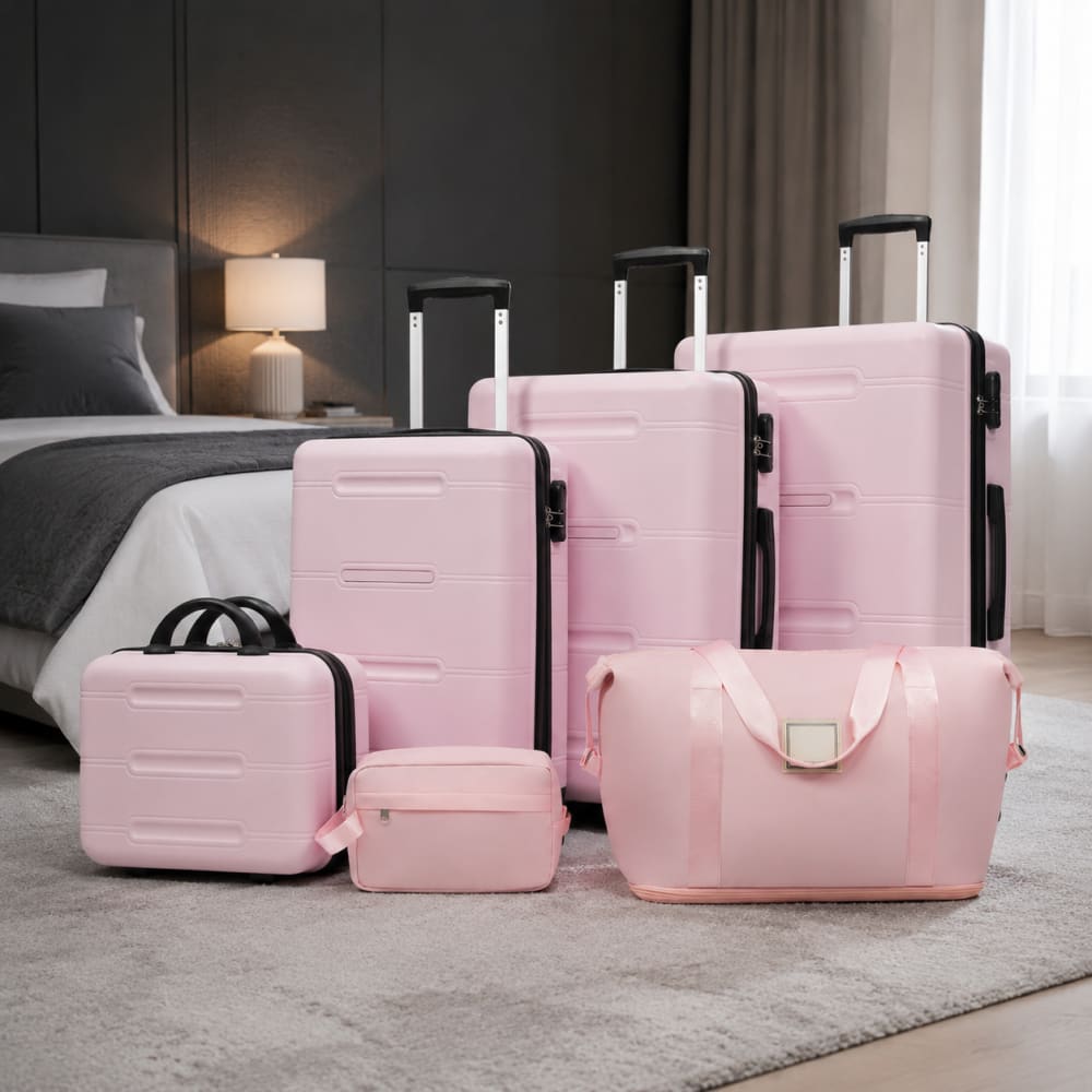WOW PIONEER Hard Shell Rolling Travel Luggage with Sturdy Construction ...