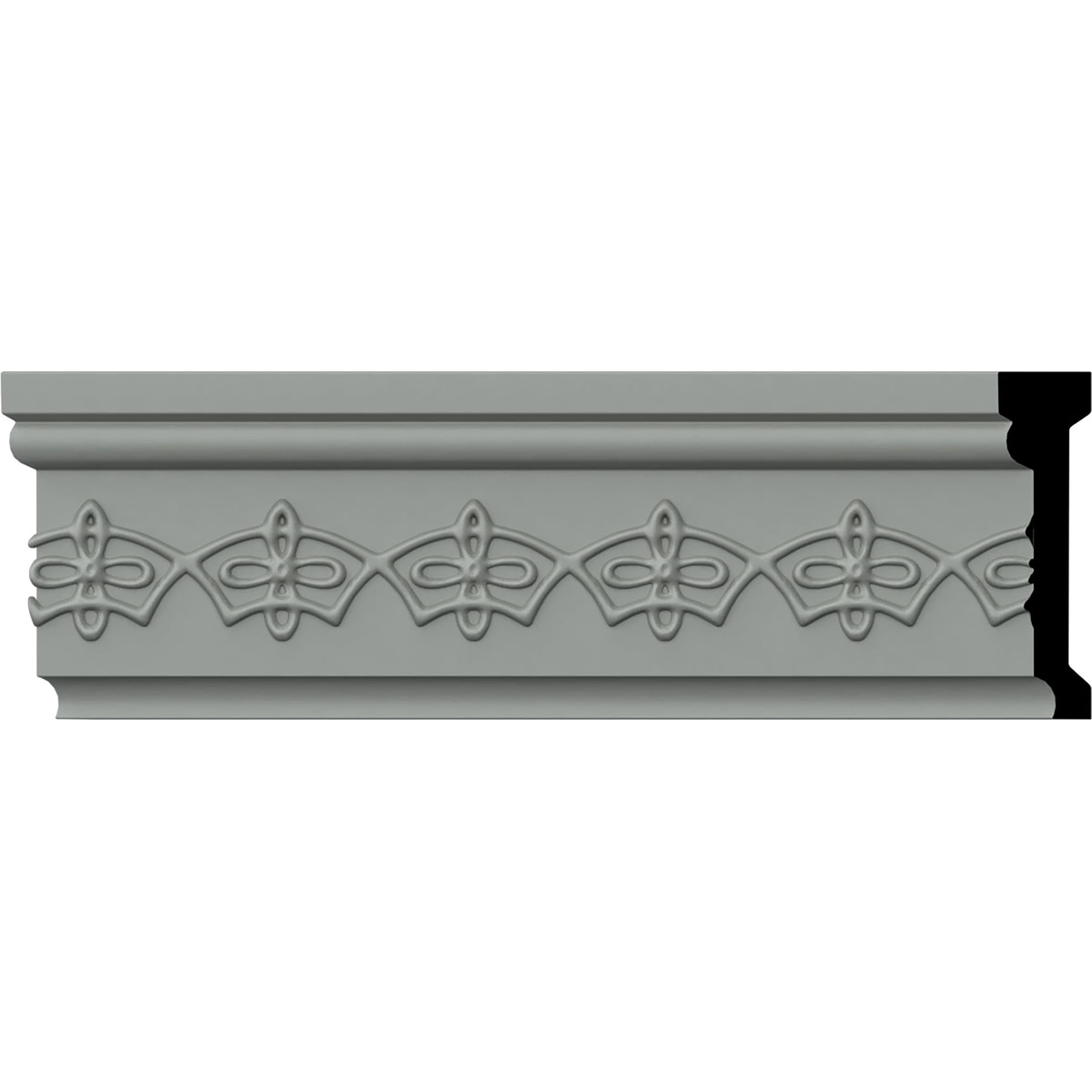Ekena Millwork CHA03X01AT-CASE-8 Athens 3-1/4-in x 7-ft 10-1/2-in Primed Polyurethane Chair rail Moulding 8 -Pack