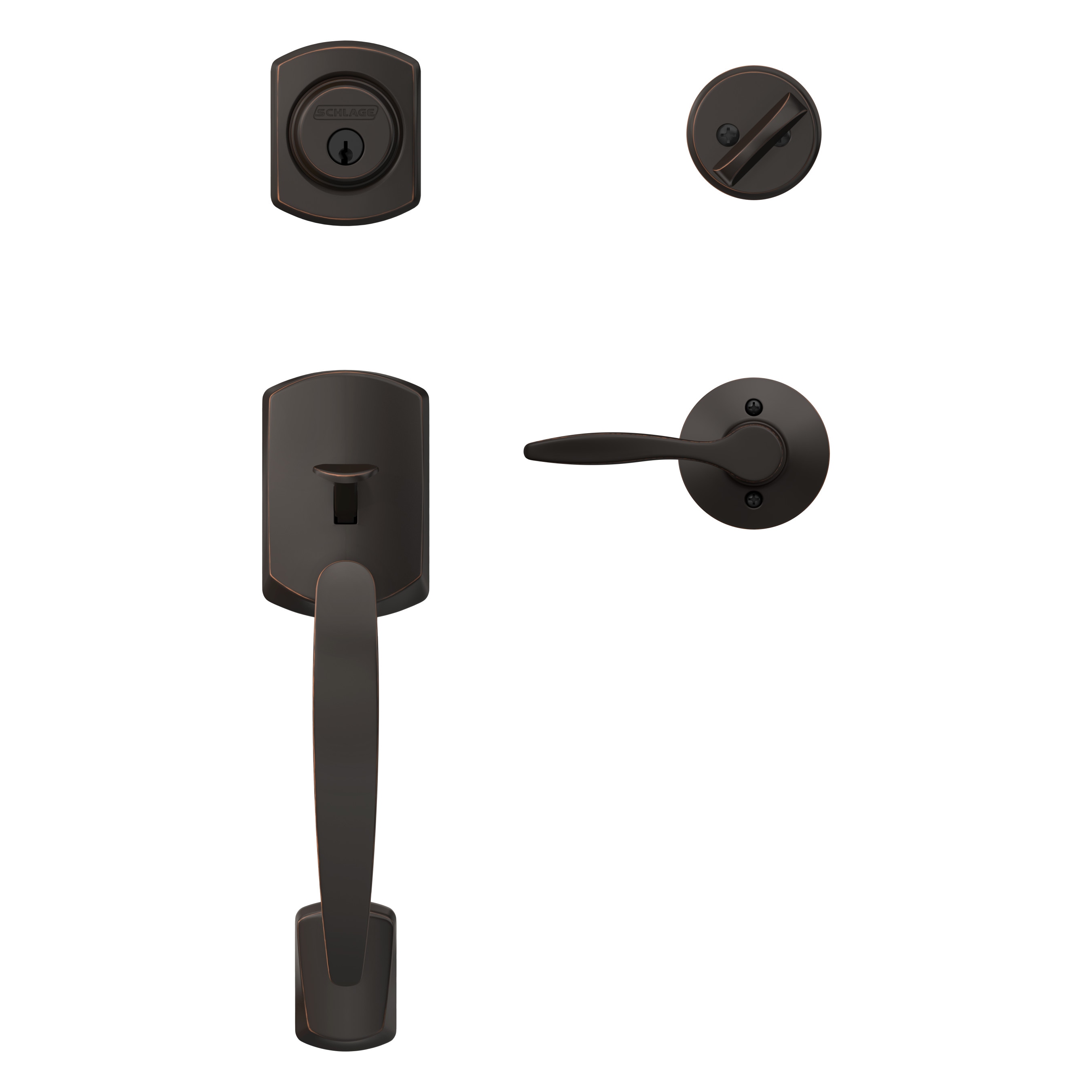 Schlage F60 GRW 716 DEL RH handlesets - View #4