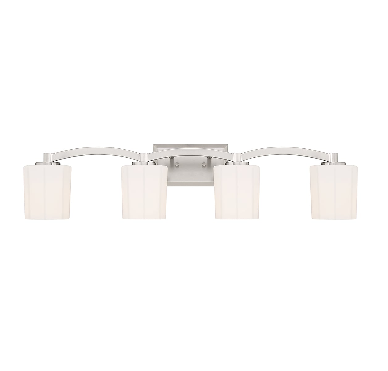 Savoy House Essentials 8-7710-4-SN Whitney 33-in 4 -Light Satin Nickel Traditional Vanity light