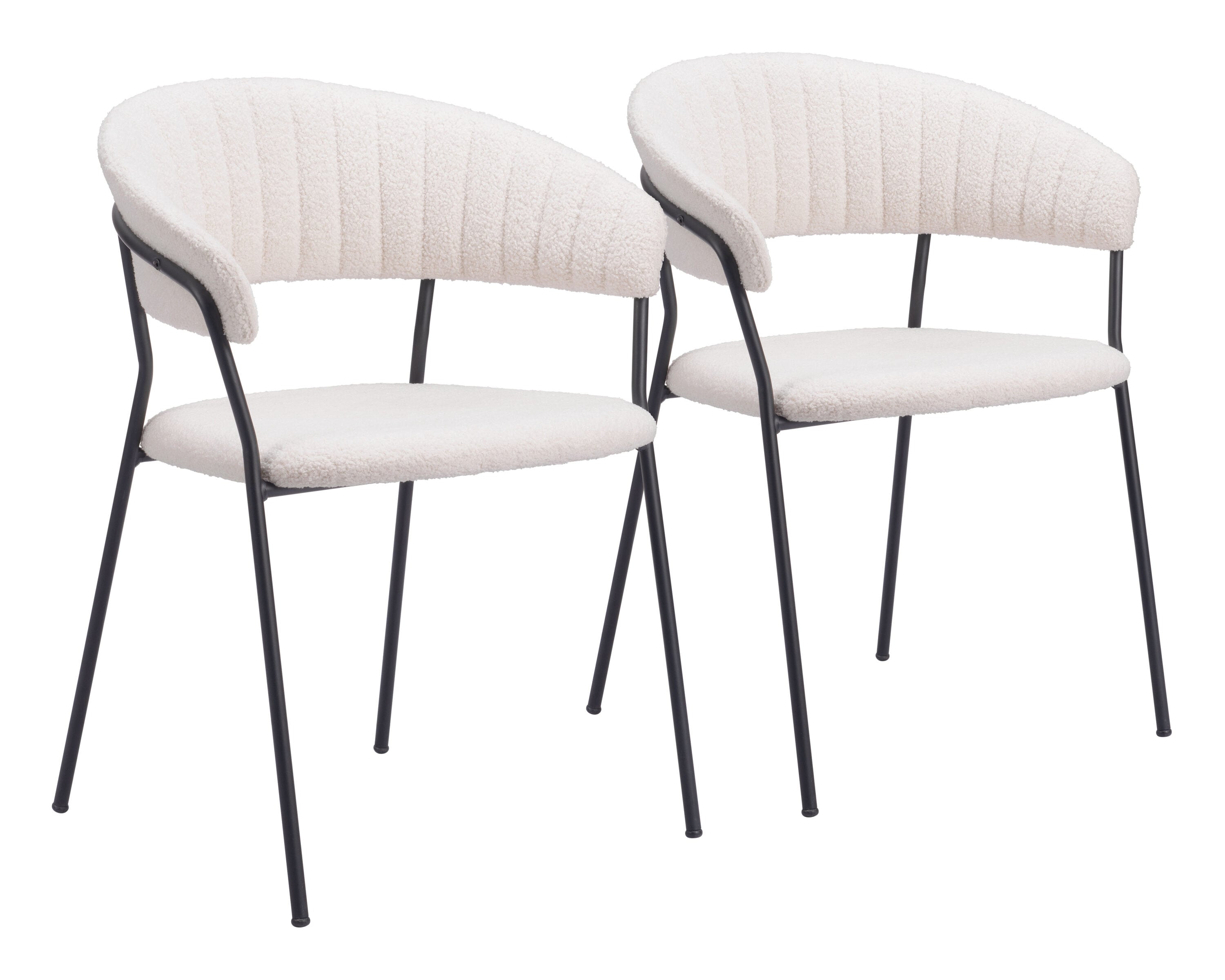ZUO 109669 Set of 2 Contemporary/Modern Polyester/Polyester Blend Upholstered Dining Arm Chair (Wood Frame)