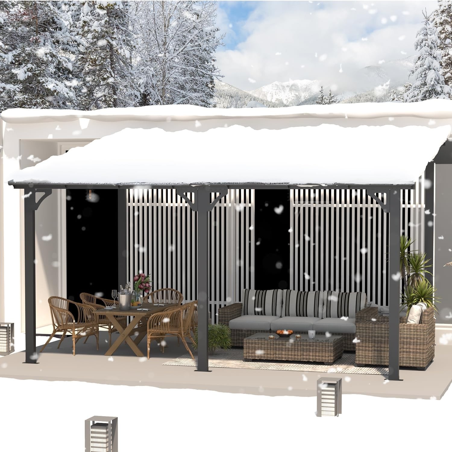 AECOJOY 16304BK-LS01 Wood-Resin-Gazebos - View #4