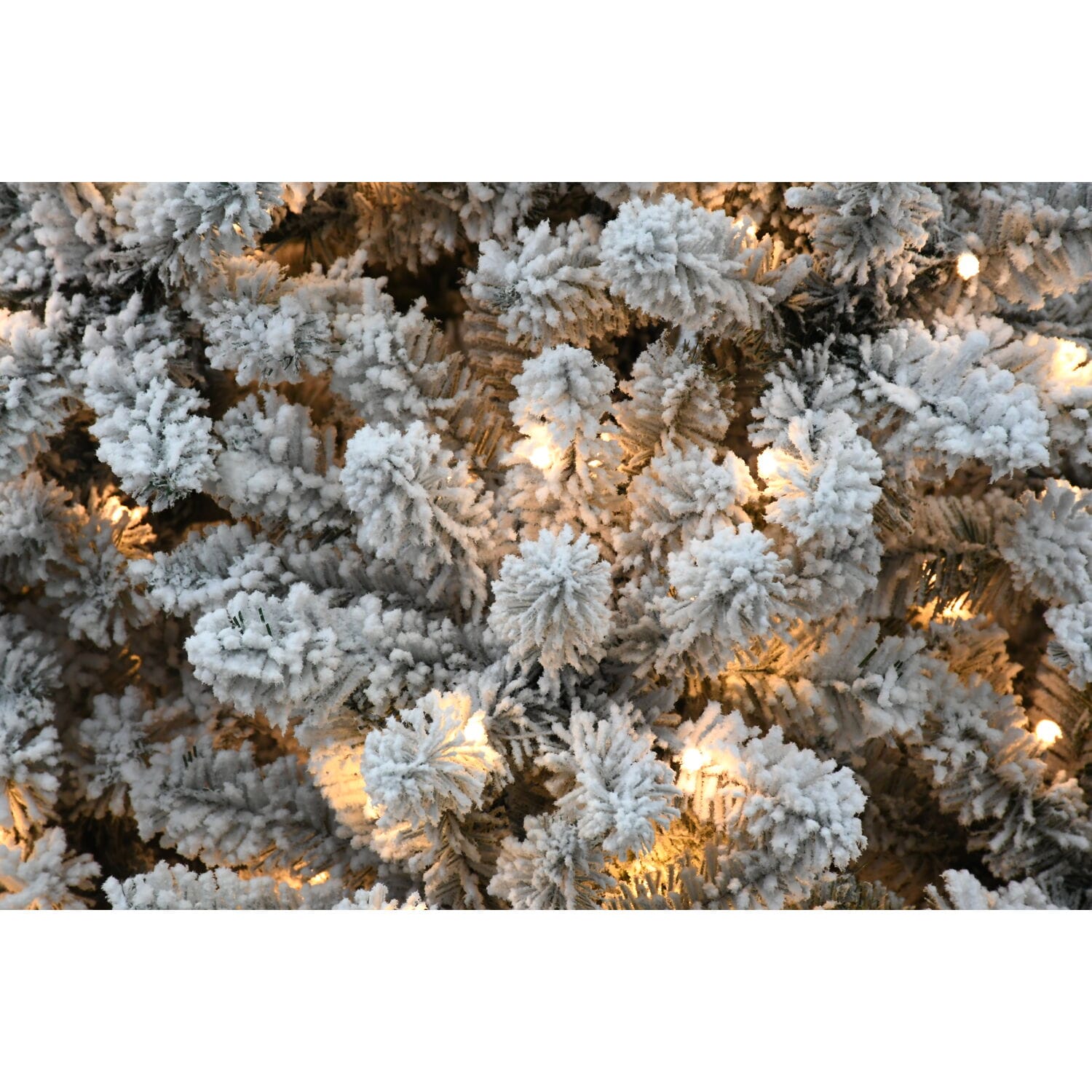 Winter Snow Pine 78" White Flocked Christmas Tree with LED Lights
