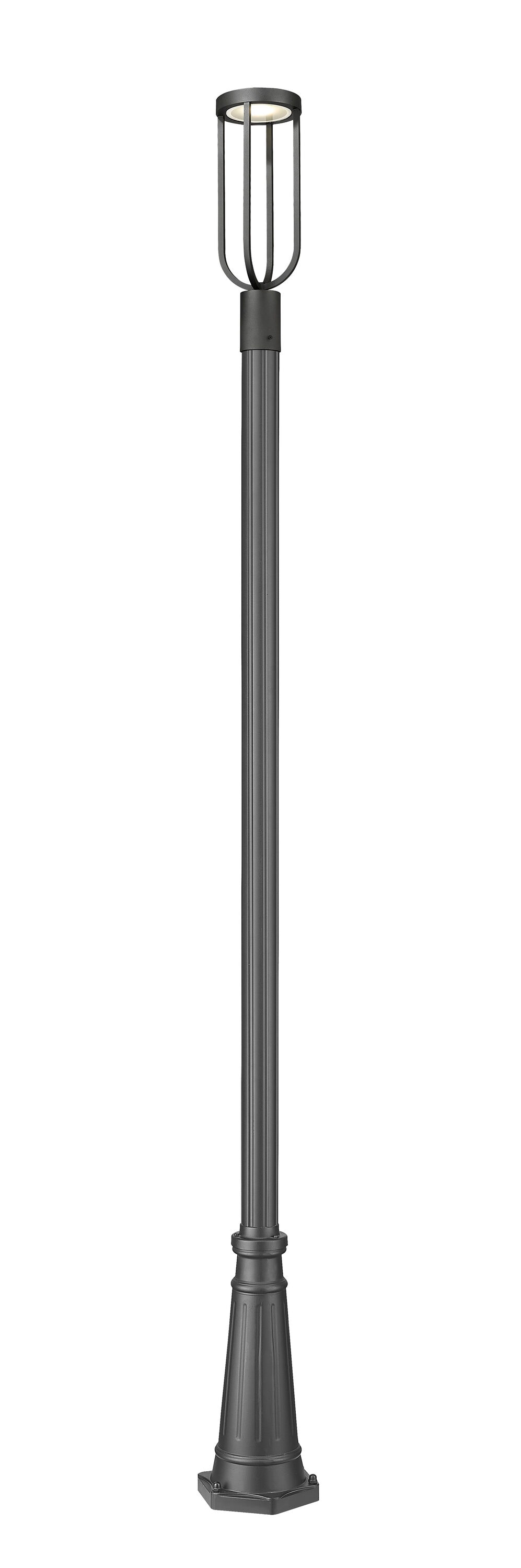 Z-Lite 5005PHM-519P-BK-LED Leland 112.5-Inches H Black Hardwired LED Post light