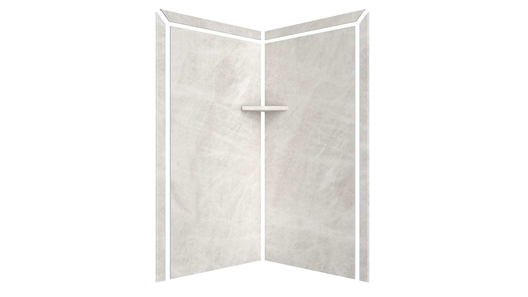 FlexStone SSK40407821DU 40-in W x 40-in D x 80-in H Dune 2 -Piece Glue Up Shower wall surround