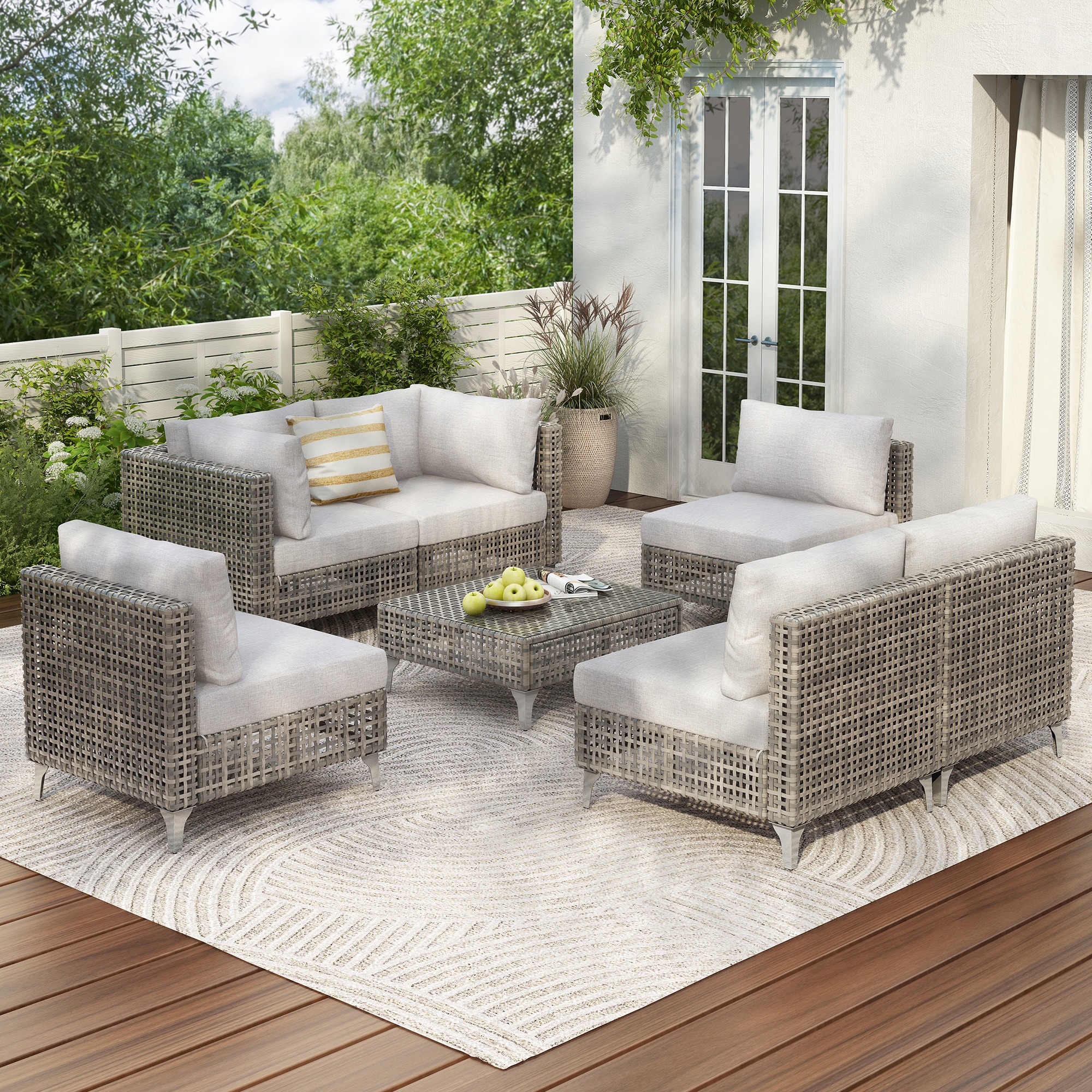 SINOFURN SYB260074GY Patio-Sofas-Daybeds - View #7