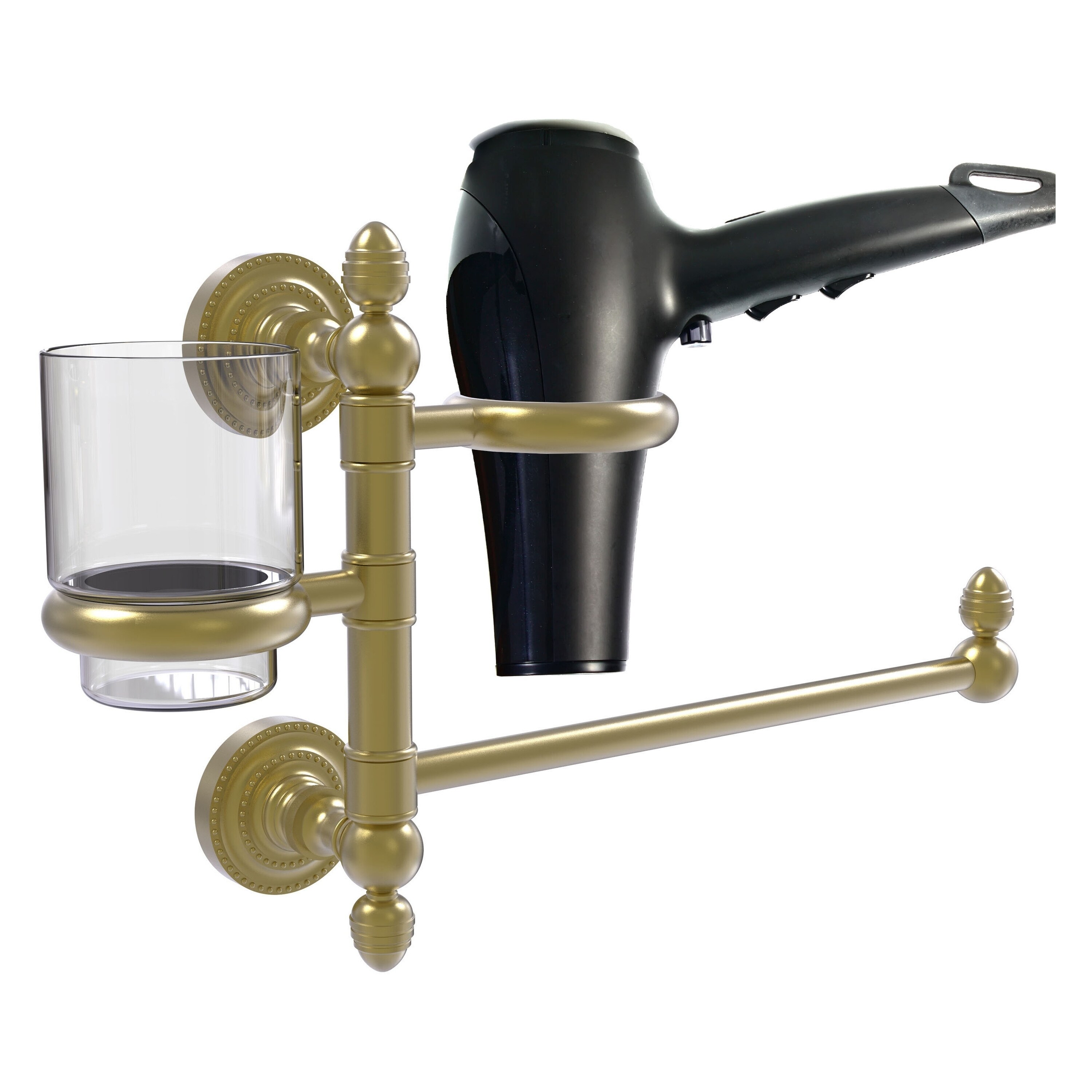 Allied Brass DT-GTBD-1-SBR 2 -Piece Dottingham Satin Brass Decorative Bathroom Hardware Set Towel Bar, Included
