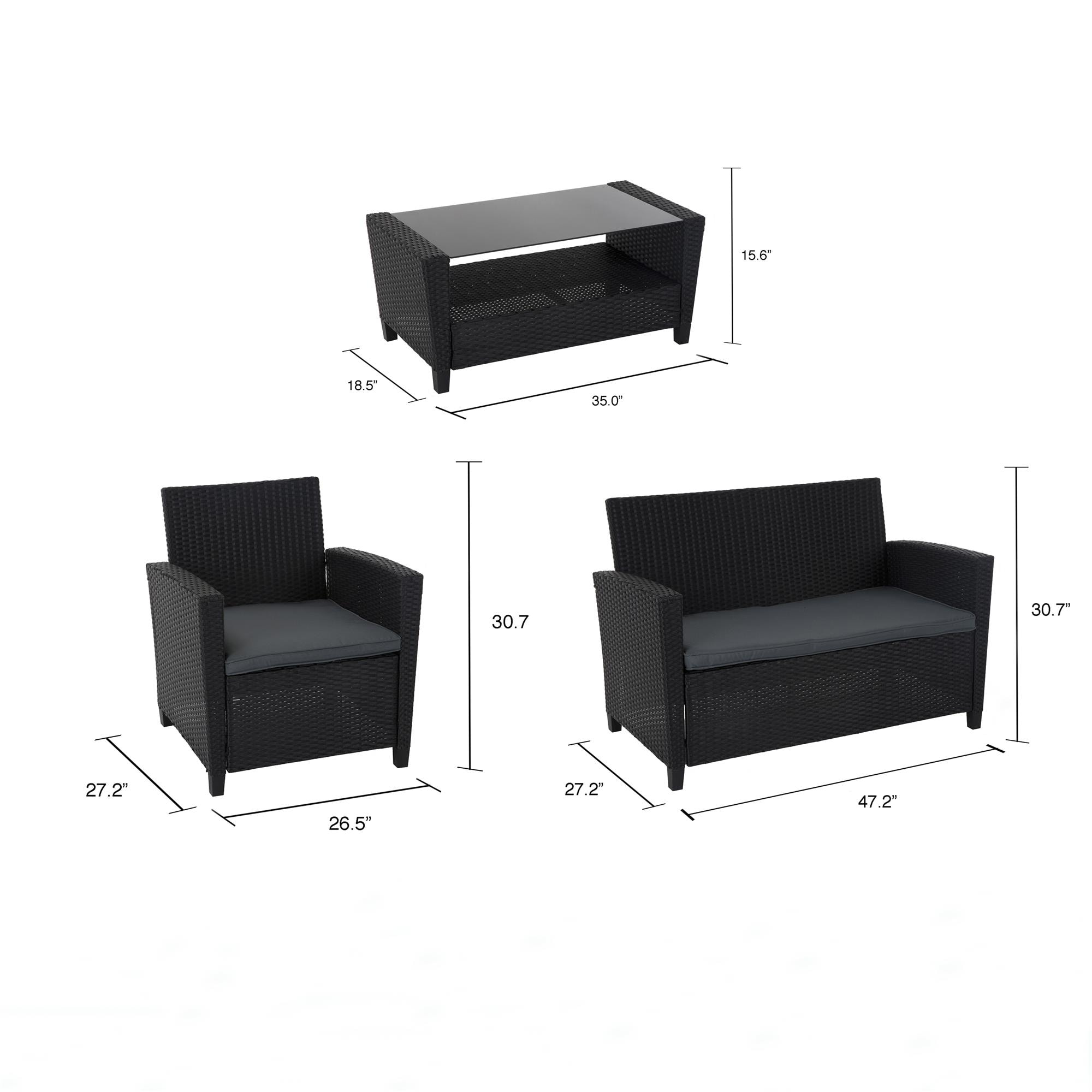 Cosco 88529BGYE Patio-Conversation-Sets - View #3