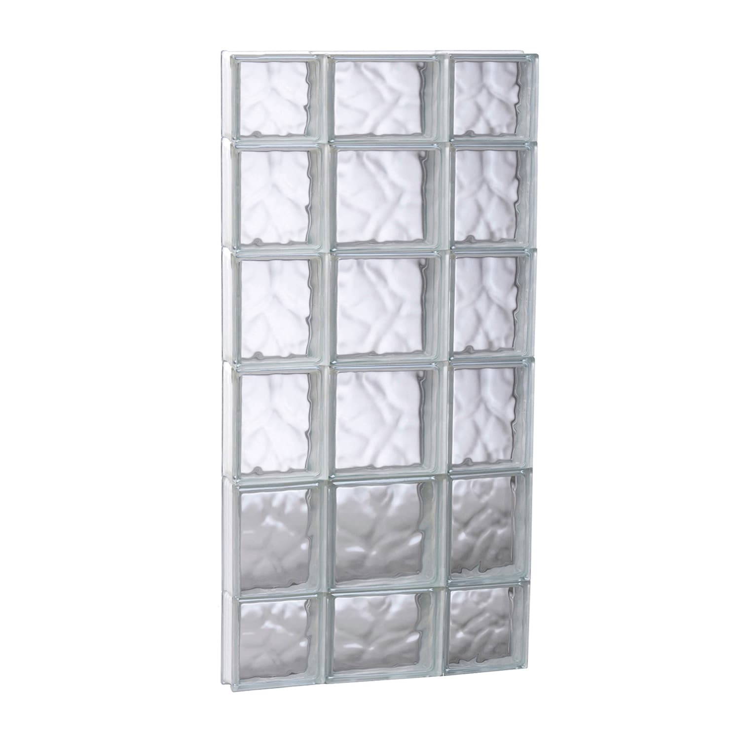 REDI2SET S2044DC Wavy Glass 19-1/4-in x 42-1/2-in Frameless Replacement Glass Block Window