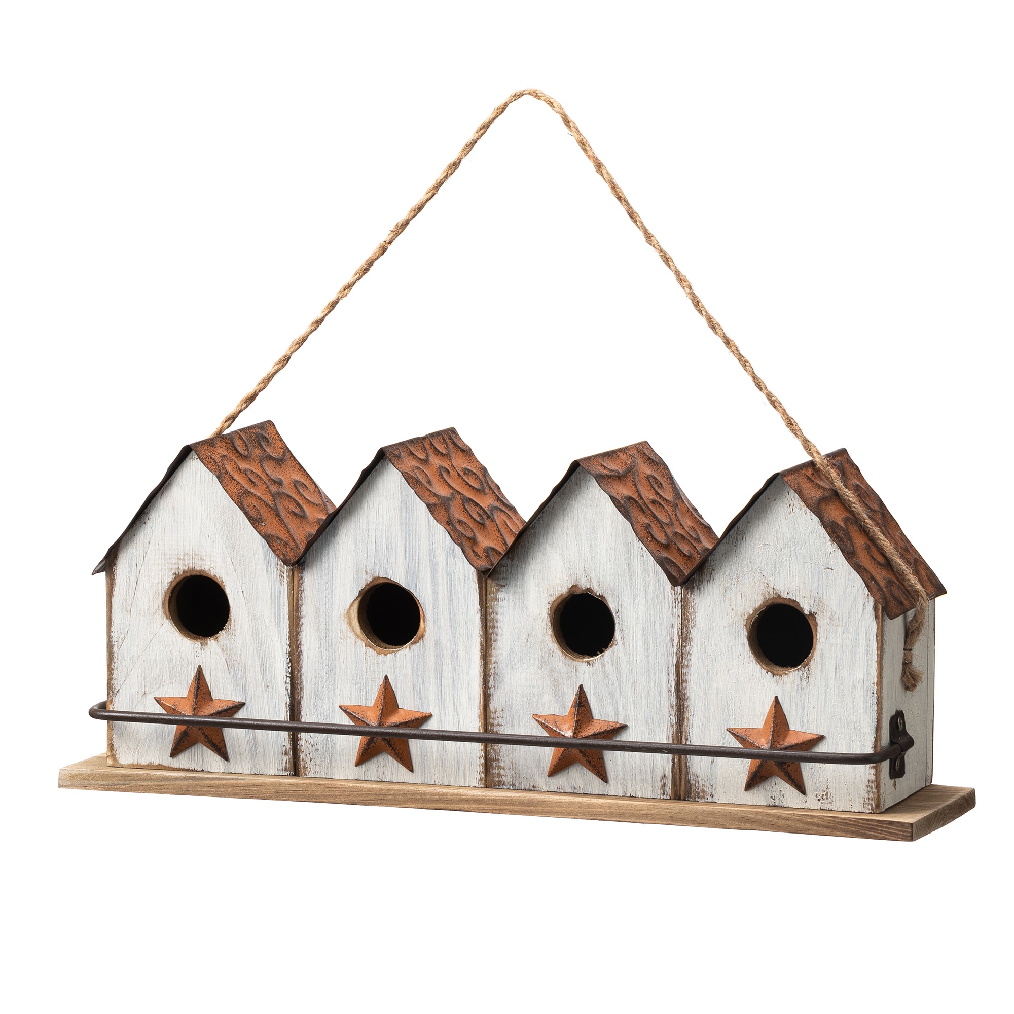 Glitzhome 2003100056 6.5-Inches H Multi Wood Variety Decorative Bird House