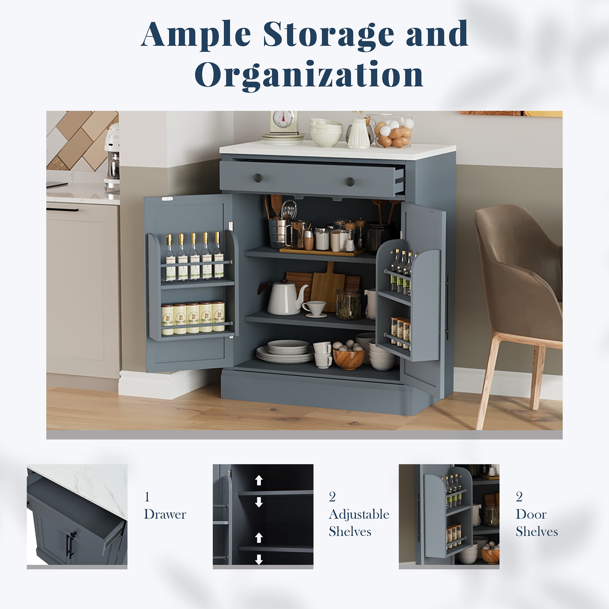 SINOFURN SYA020369BL Dining-Kitchen-Storarge - View #5