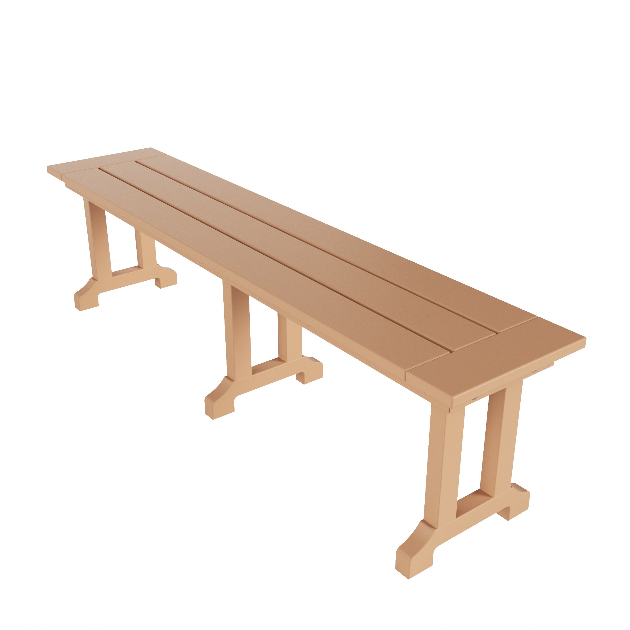 Westin Furniture OP2007-TK Laguna 65-in W x 17-in H Teak Hdpe Dining Bench