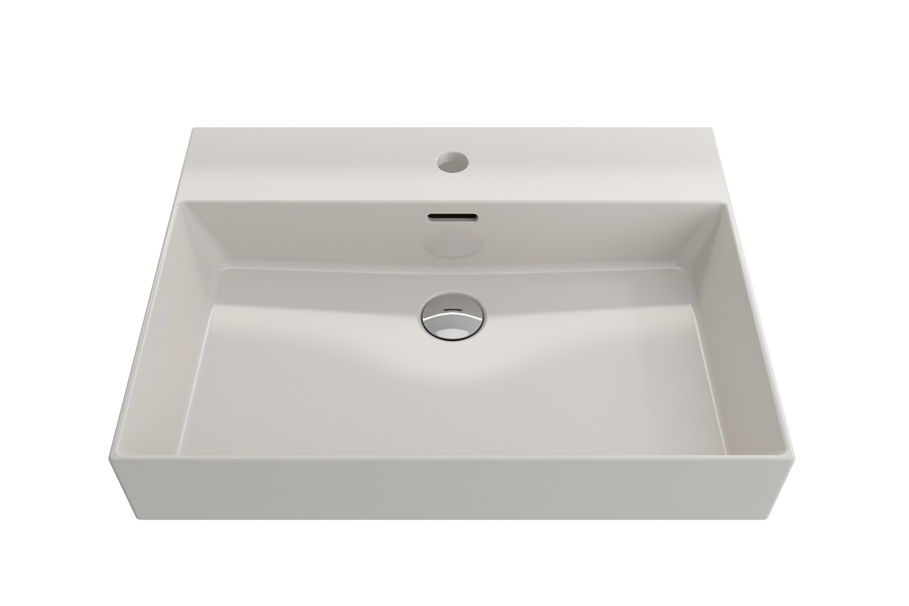 BOCCHI 1376-014-0126 Fire Clay 18.25-in Wall-mount Rectangular Modern Biscuit Bathroom Sink