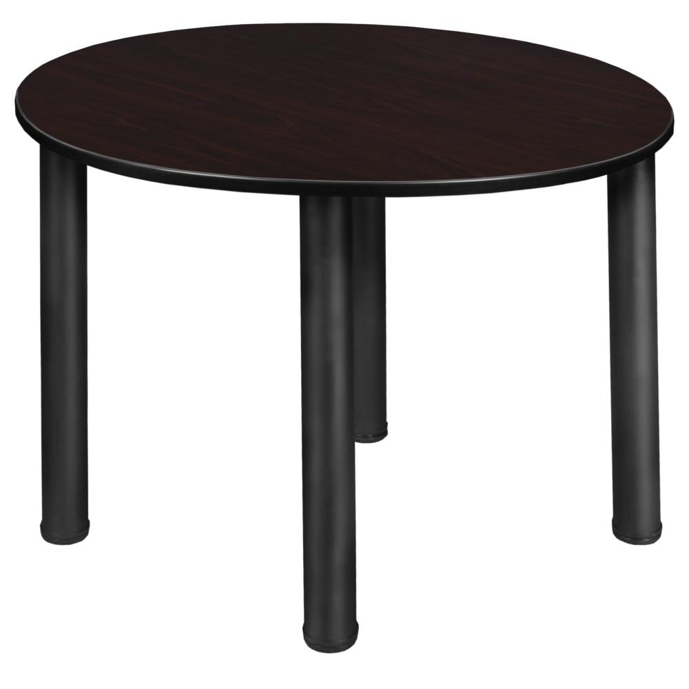 Regency TB3618RNDMWBPBK Breakroom Brown 4-Person Training Table (36-in W x 29-in H)