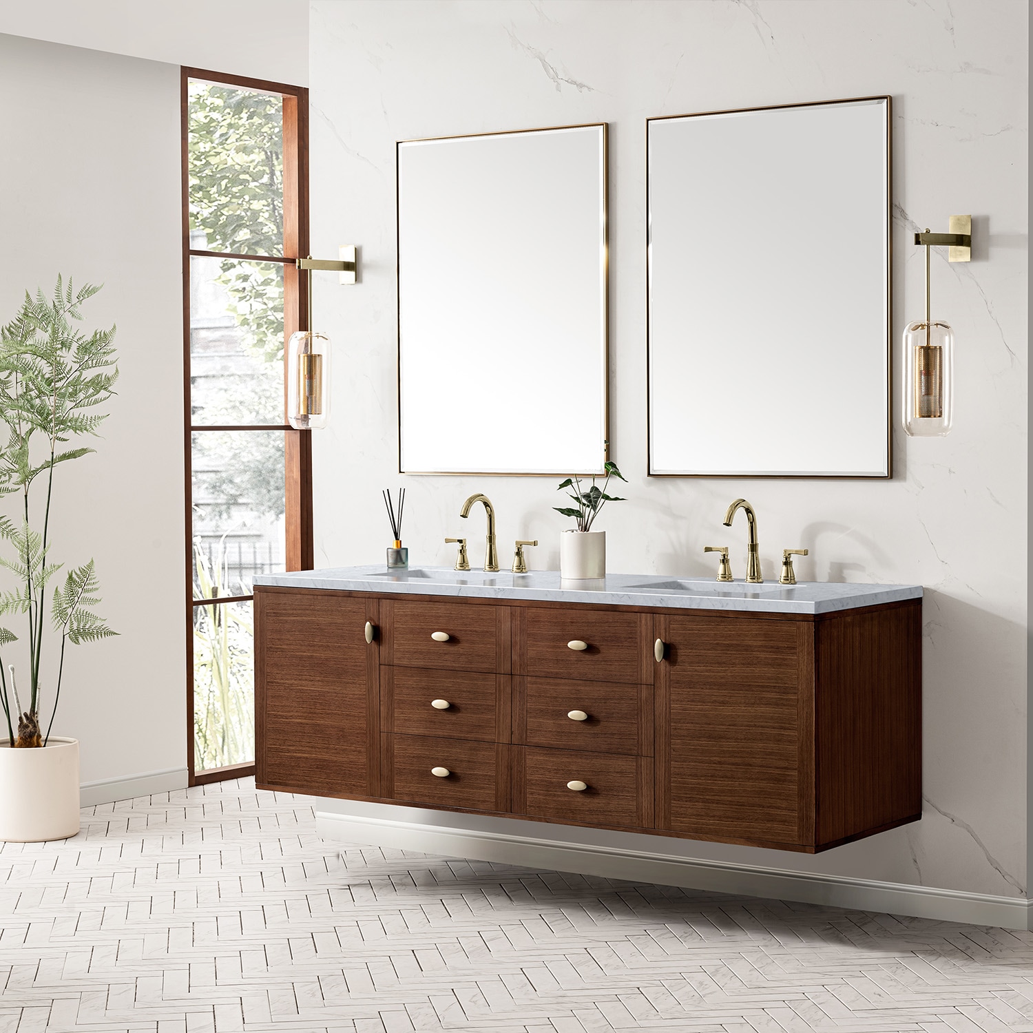 James Martin Vanities 670-V72-WLT-3CAR Bath-Vanity-Combo - View #5