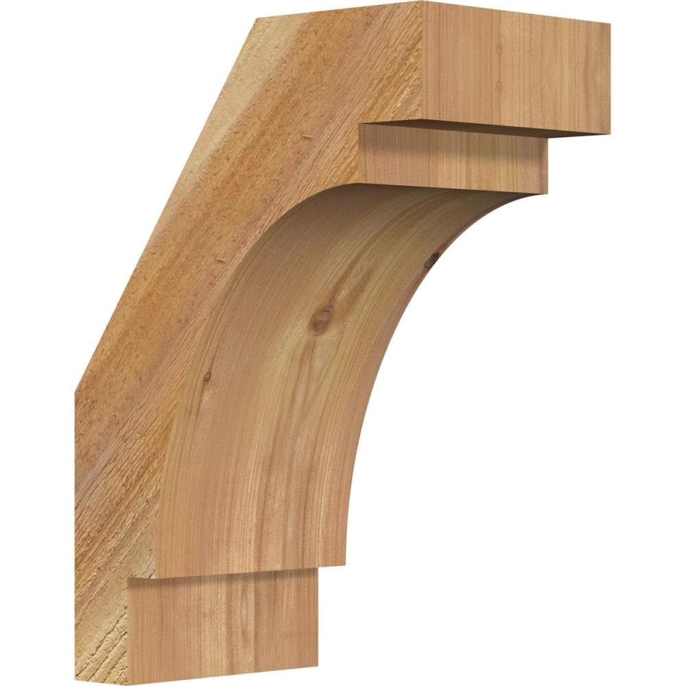 Ekena Millwork BRC06X10X14MRC00RWR 6-in x 10-in x 14-in Western Red Cedar Unfinished Wood Merced Rough Sawn Knee Brace