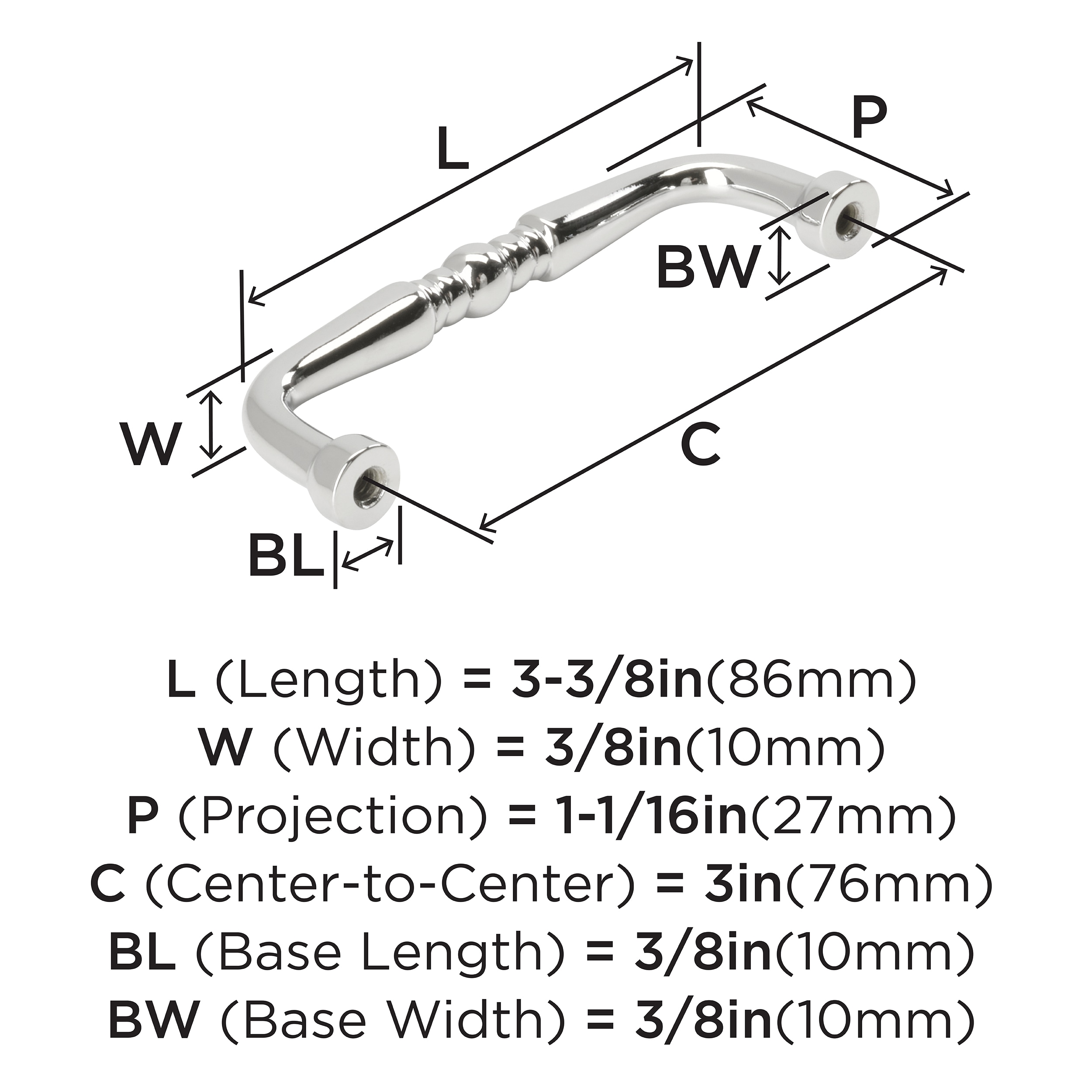 Amerock BP5300626 Cabinet-Pulls - View #8