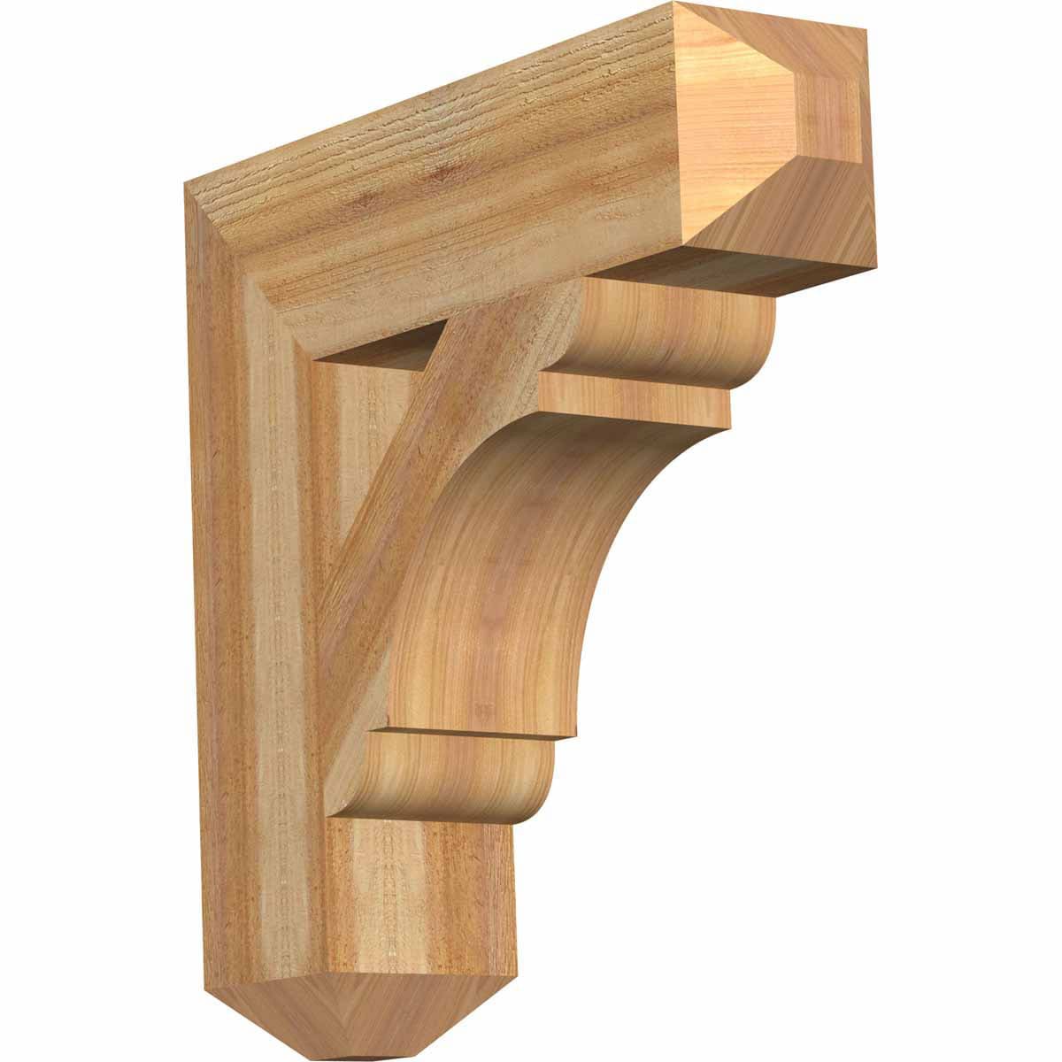 Ekena Millwork BKT06X24X24OLY04RWR Olympic craftsman rough sawn 6-in x 24-in x 24-in Western red cedar Brown Wood Standard bracket
