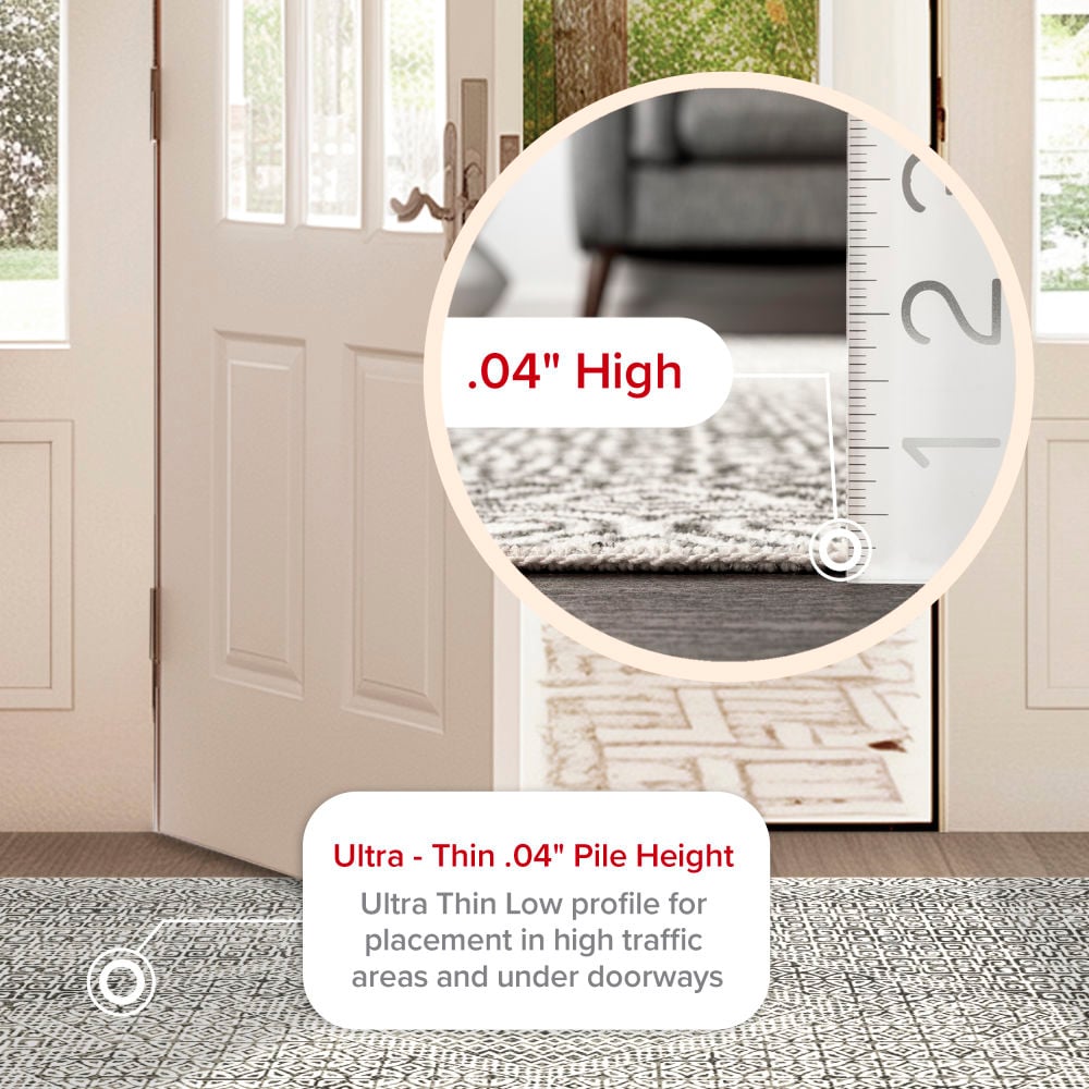Sleek Gray Abstract Rectangular Easy-Care Rug
