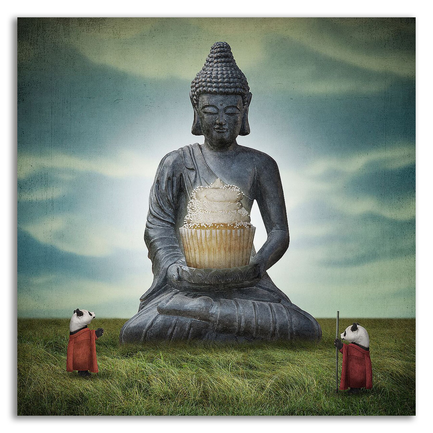 Trademark Fine Art Adirek M Monk Meditation 16X24 Canvas Art Adirek M  Framed 16-in H x 24-in W People Print on Canvas in the Wall Art department  at