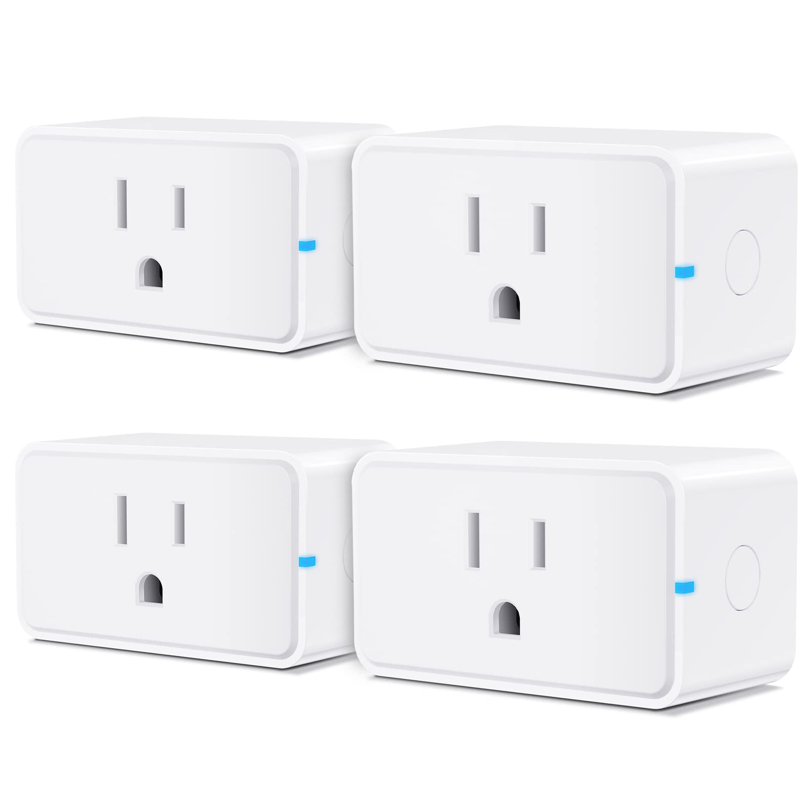 Misopily Smart Plug 15A WiFi Bluetooth Outlet 4 Pack Works with Alexa Google Assistant App Remote Control Group Timer ETL FCC Certified #LMS0408P01