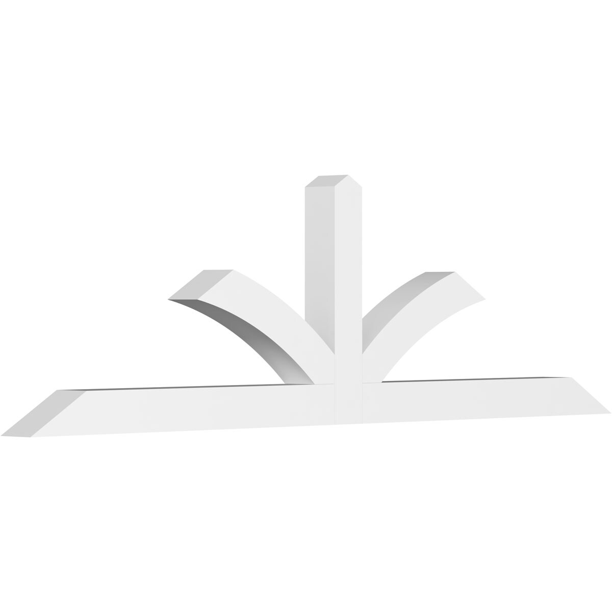 Ekena Millwork GBP084X25X0404RIC00 Richland White PVC Gable bracket