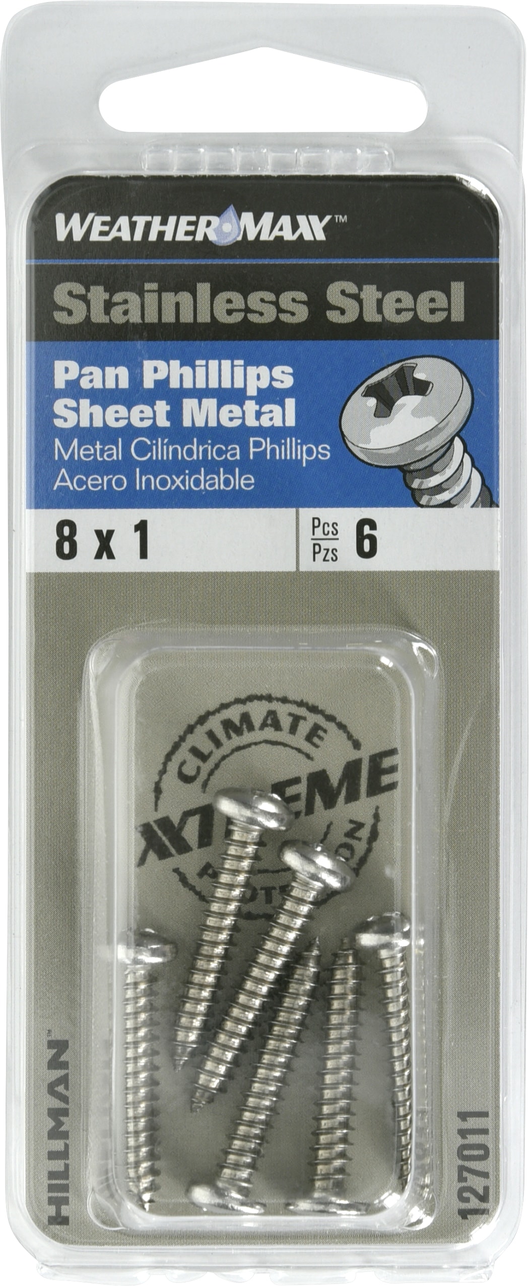 Hillman #8 x 1-in Phillips-Drive Standard Sheet Metal Screws (6-Count ...