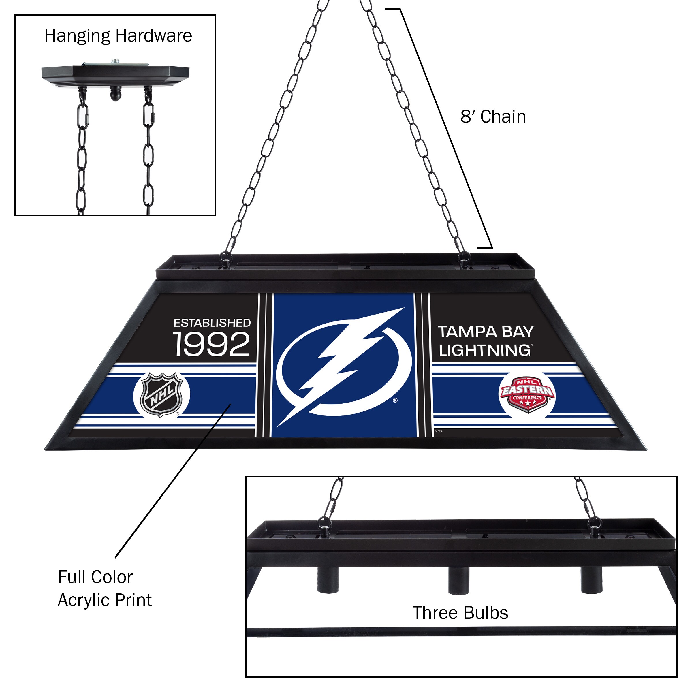 Trademark Gameroom NHL4400-TBL-PCH Pool-Table-Lighting - View #4