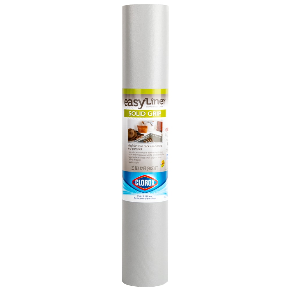 Duck Solid Grip EasyLiner Non Adhesive Shelf Liner with Clorox, 6 pk, 20 x  6' Taupe