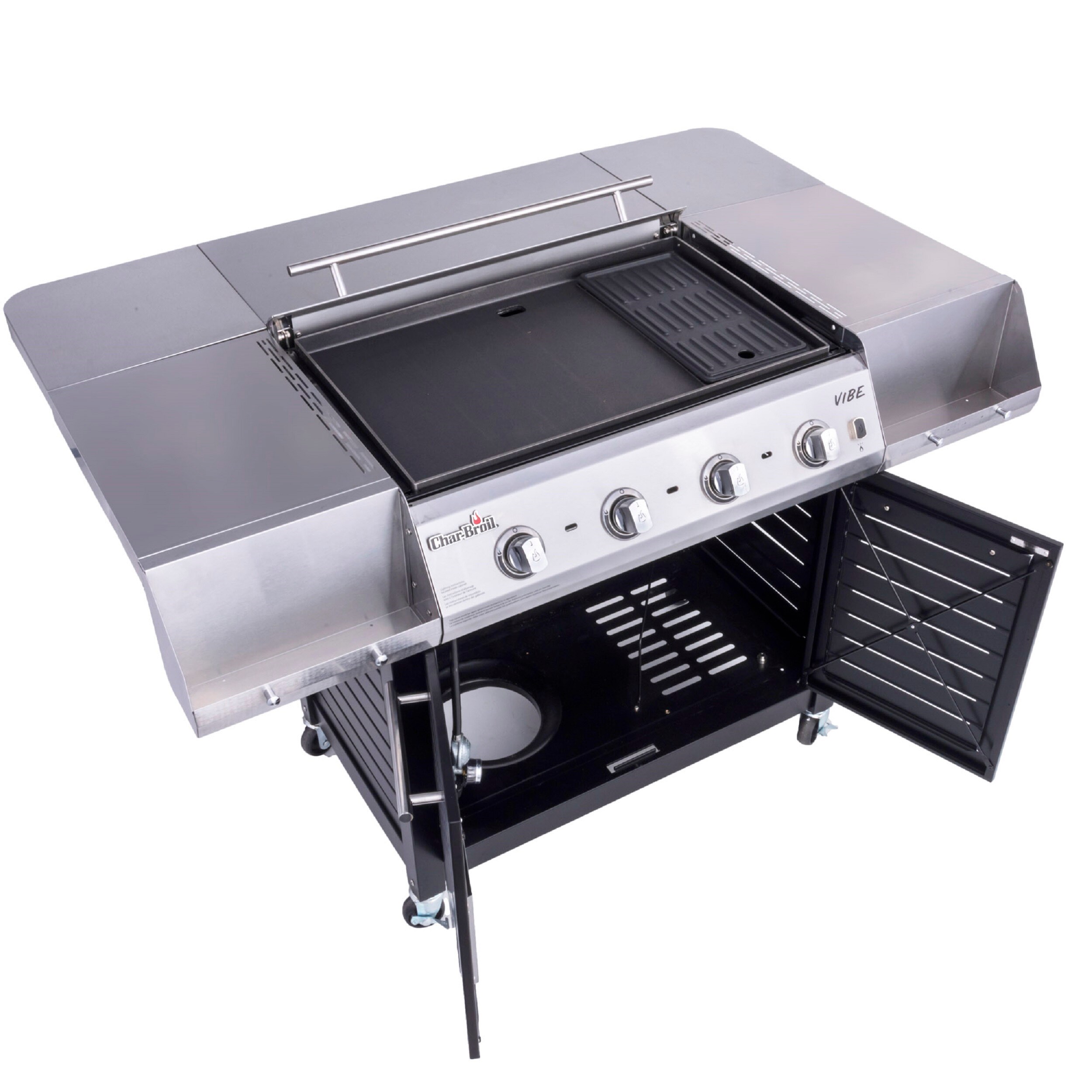 Char Broil Vibe 4 Burner Liquid Propane Flat Top Grill in the Flat