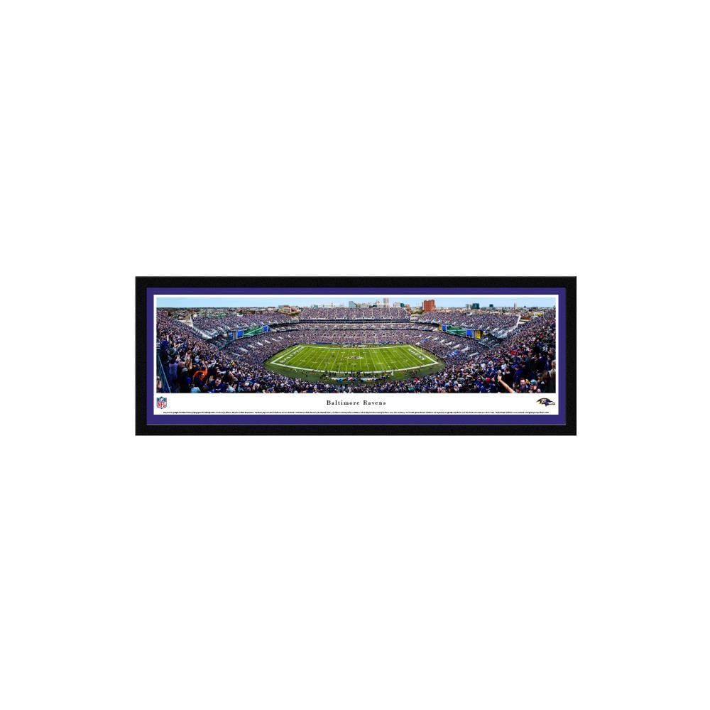 Blakeway Panoramas NFLRAV2M Baltimore Ravens James Blakeway Black Metal Framed 15.5-in H x 42-in W Sports Paper Print
