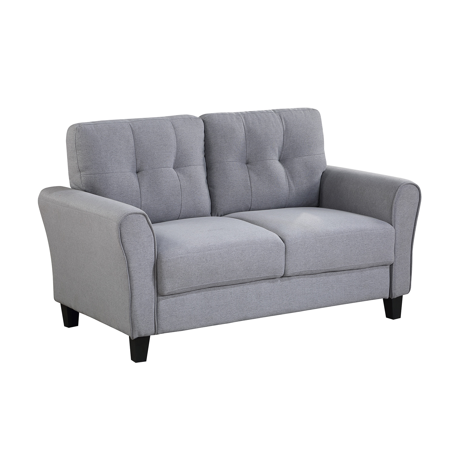 Bybafun YA3700177 57.5-in Casual Gray Linen 2 -seater Loveseat