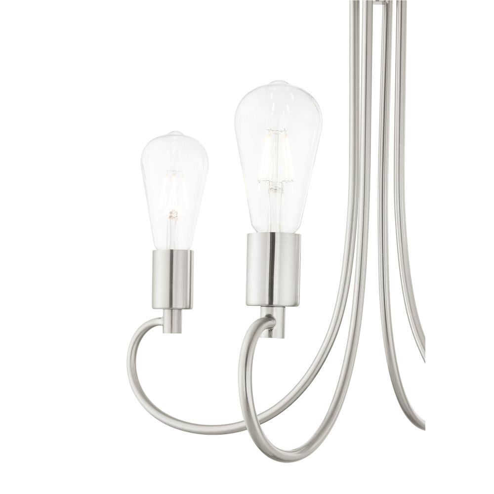 Mini Bari 4-Light Brushed Nickel Crystal Chandelier