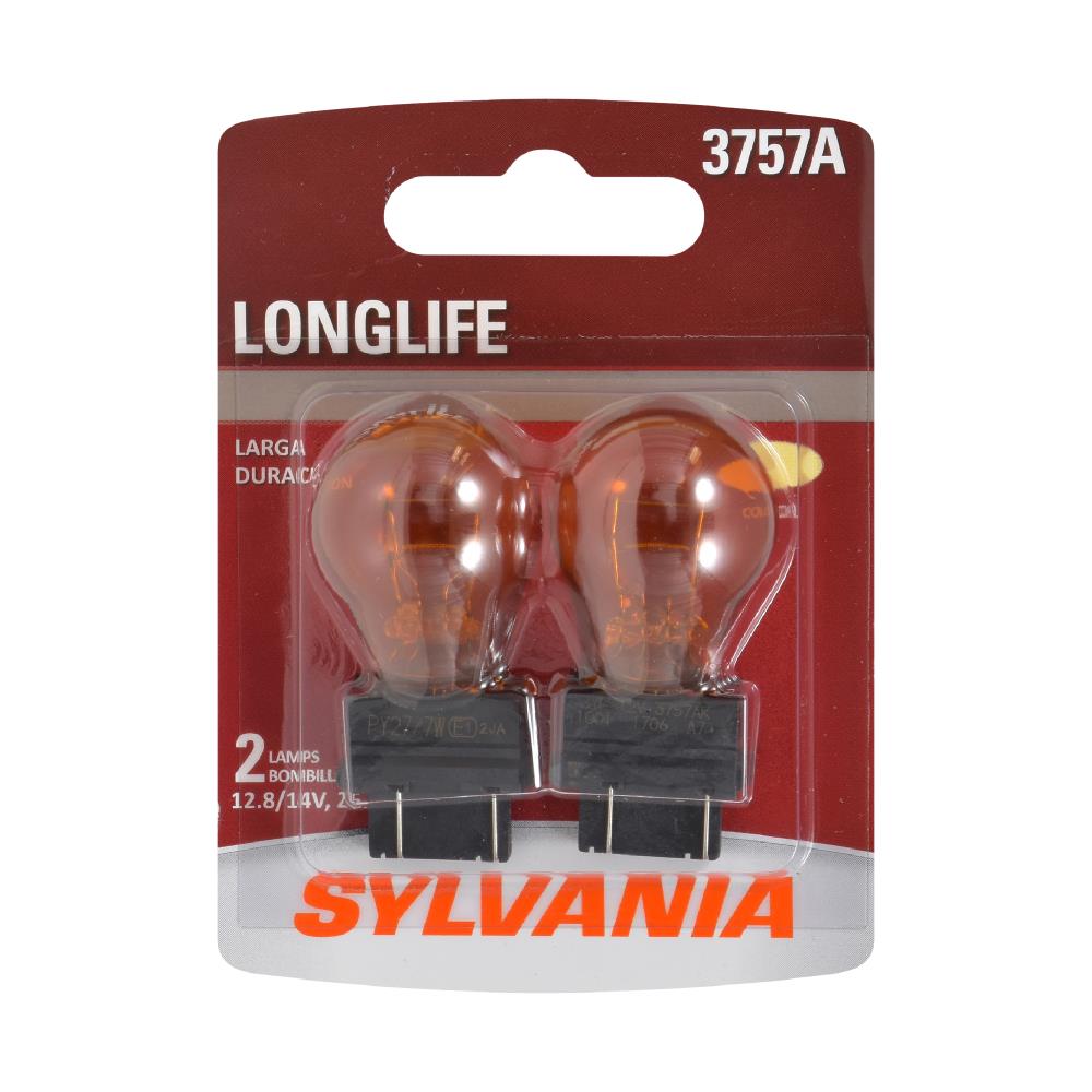 SYLVANIA 3757A LONGLIFE 3757A LongLife Incandescent Auxiliary Lighting Bulbs, White, 2 Pack